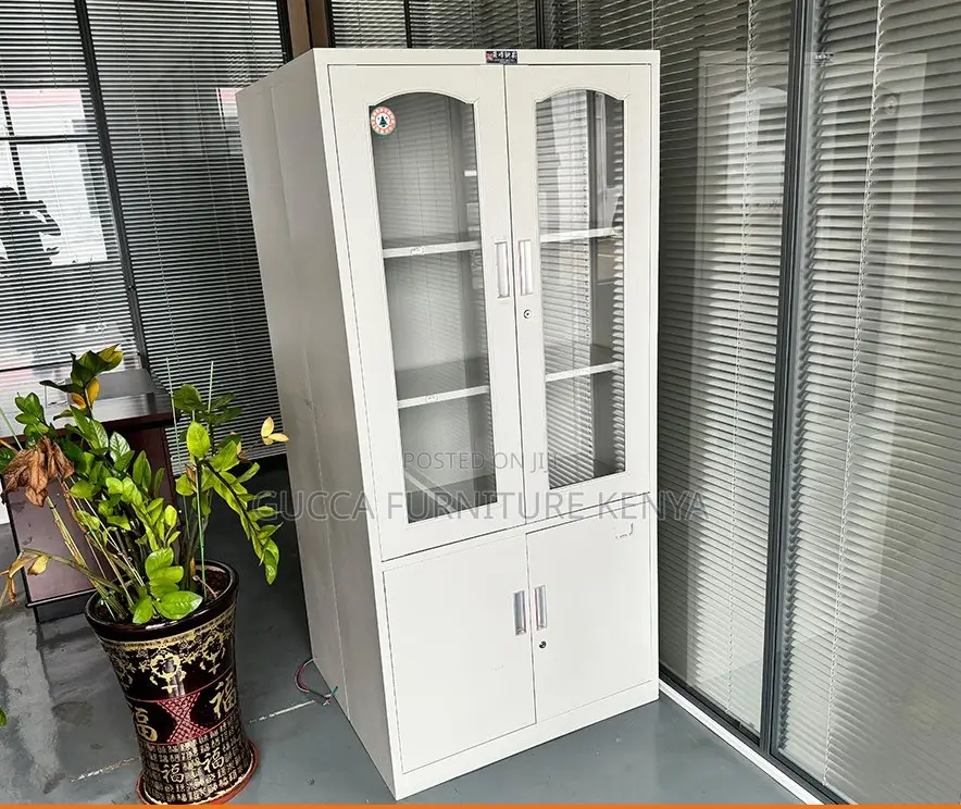 Office Cabinet;2-Door Lockable Storage Unit in Steel