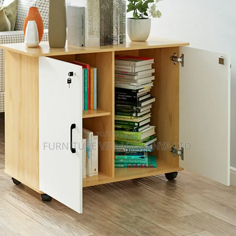 Office Cabinet:Dual-Compartment Standing Storage Cabinet