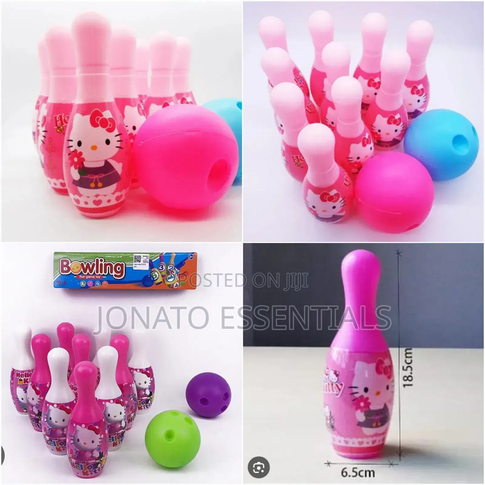 Hello Kitty Kids Bowling Set – 10 Pins + 2 Balls