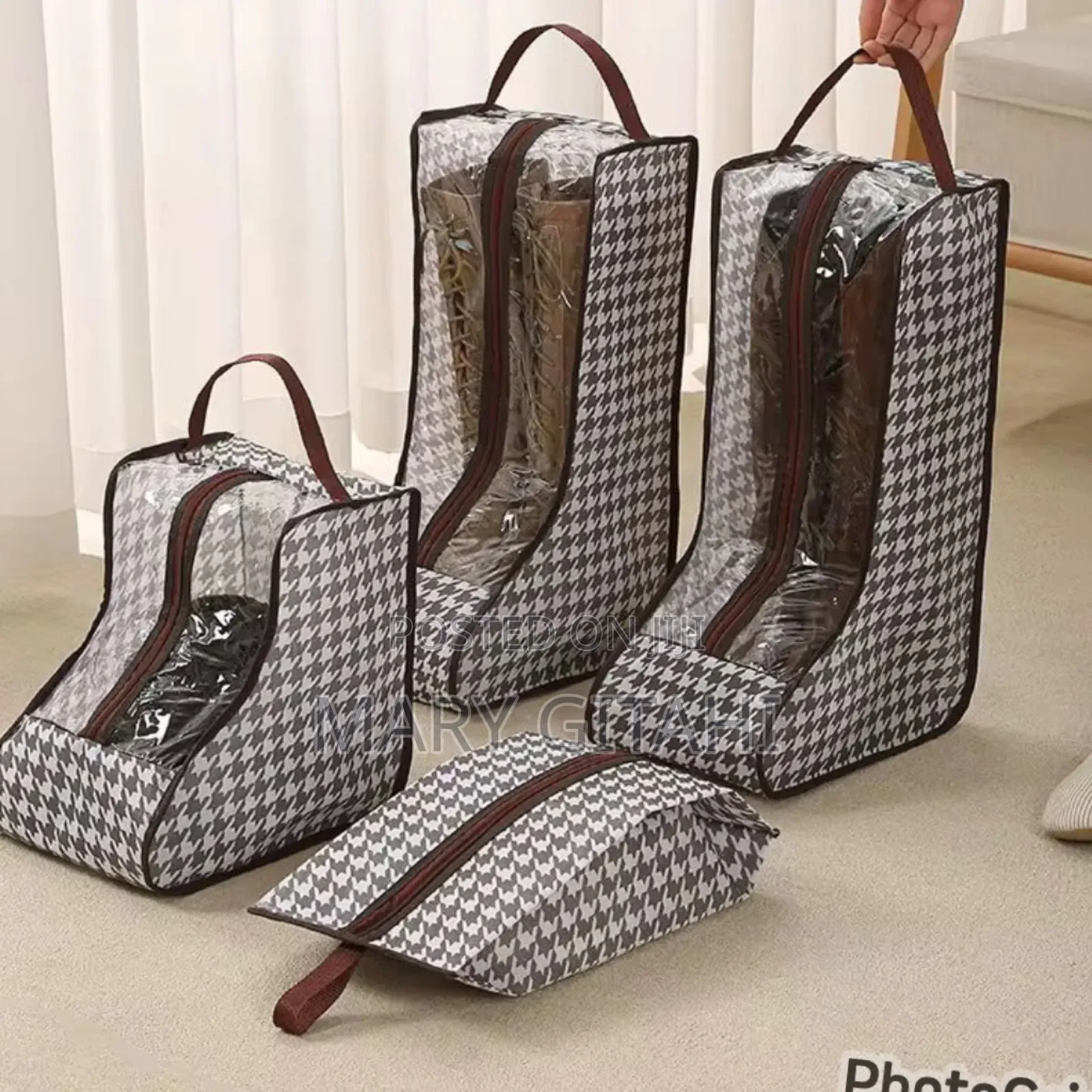 *4pcs Boot / Shoes Storage Bag Set With Handle