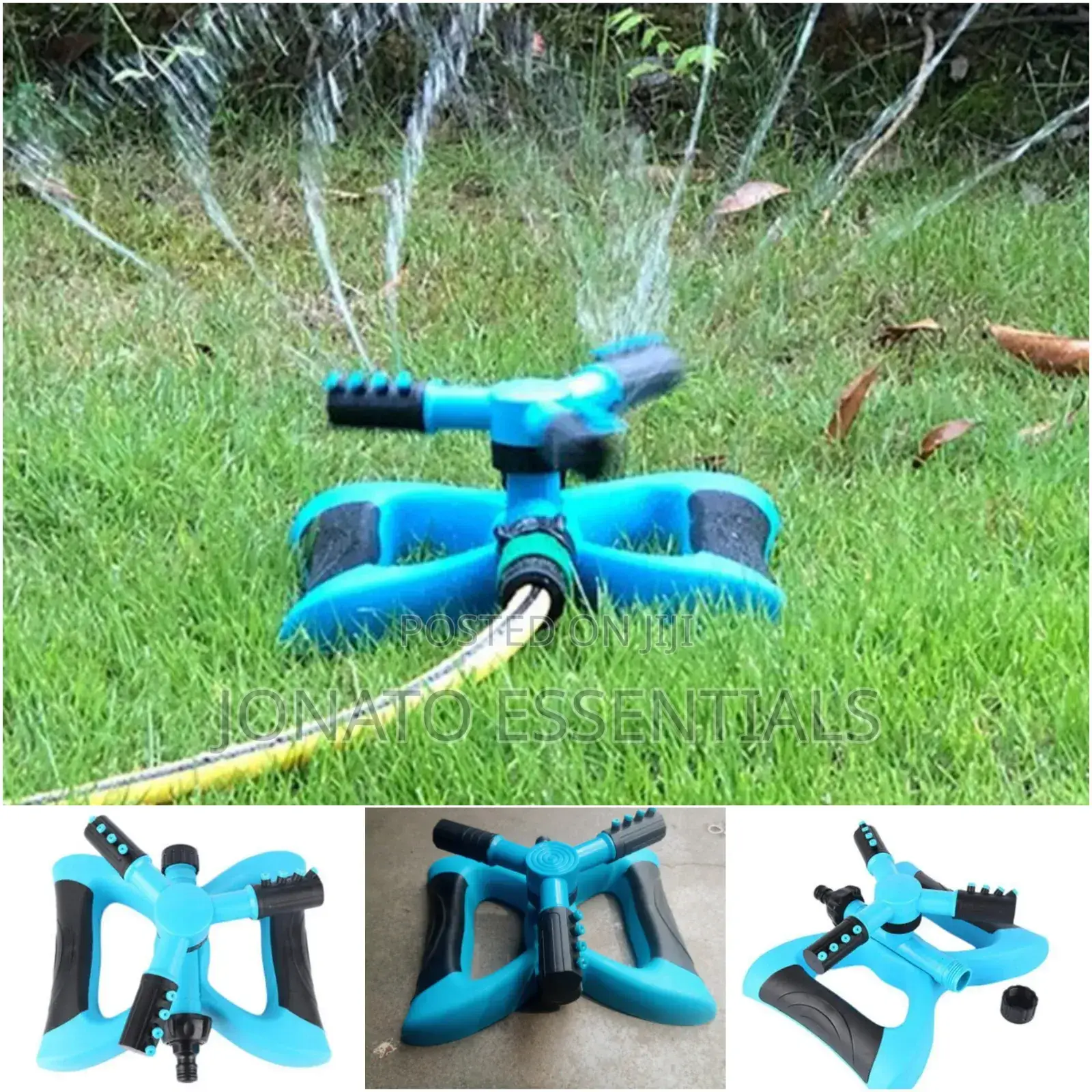 3 Arm Garden Sprinkler, 360° Rotating Sprinkler