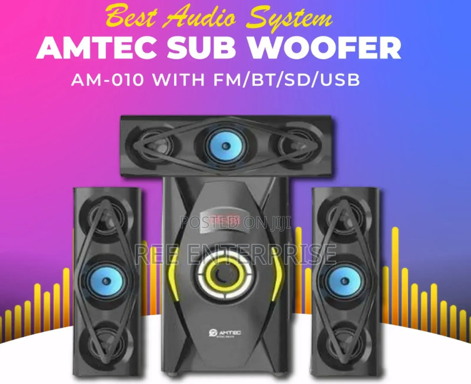 Latest Amtec 3.1ch Bluetooth Sub-woofer System