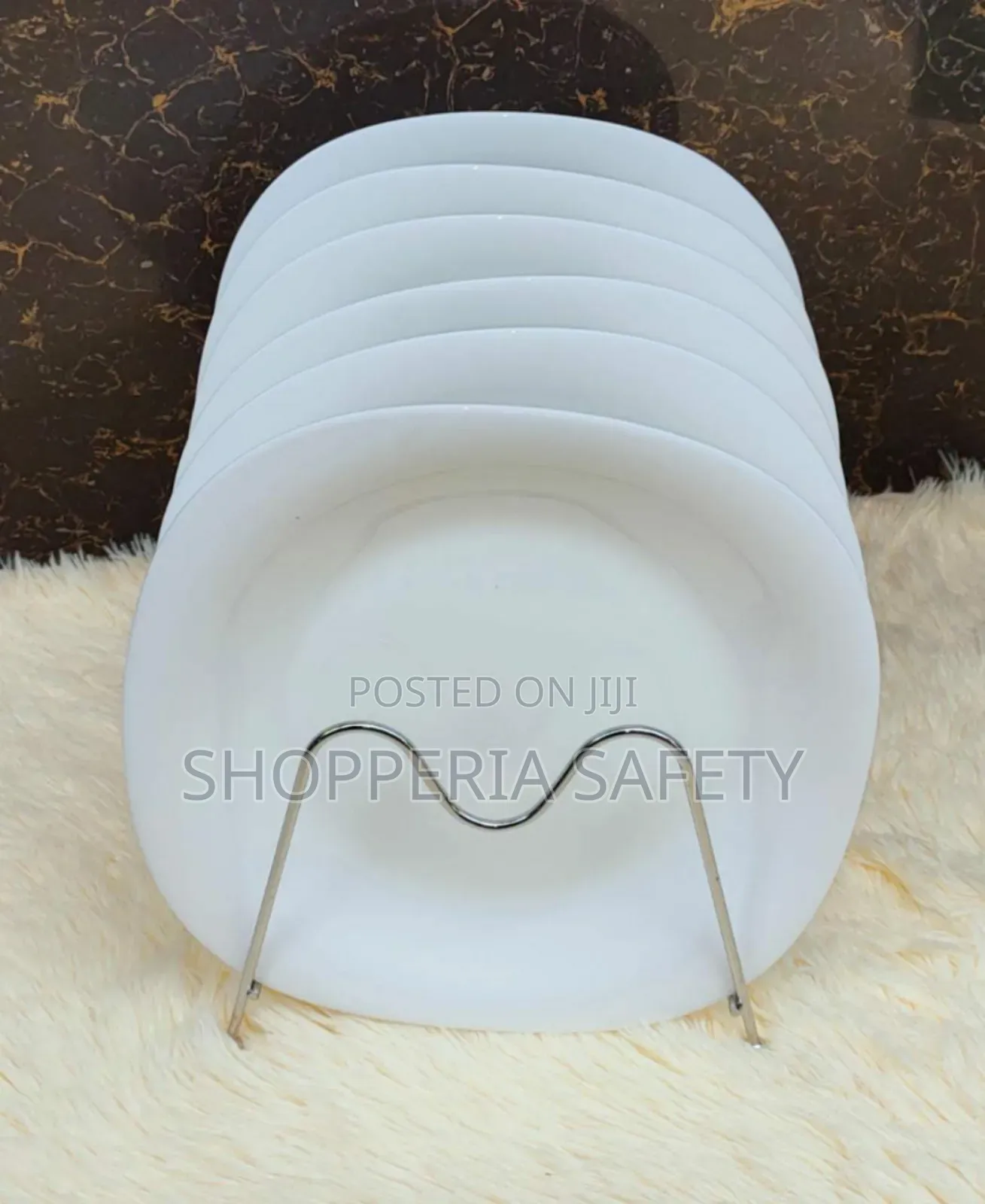 6 PCS Square Plates- Plain White