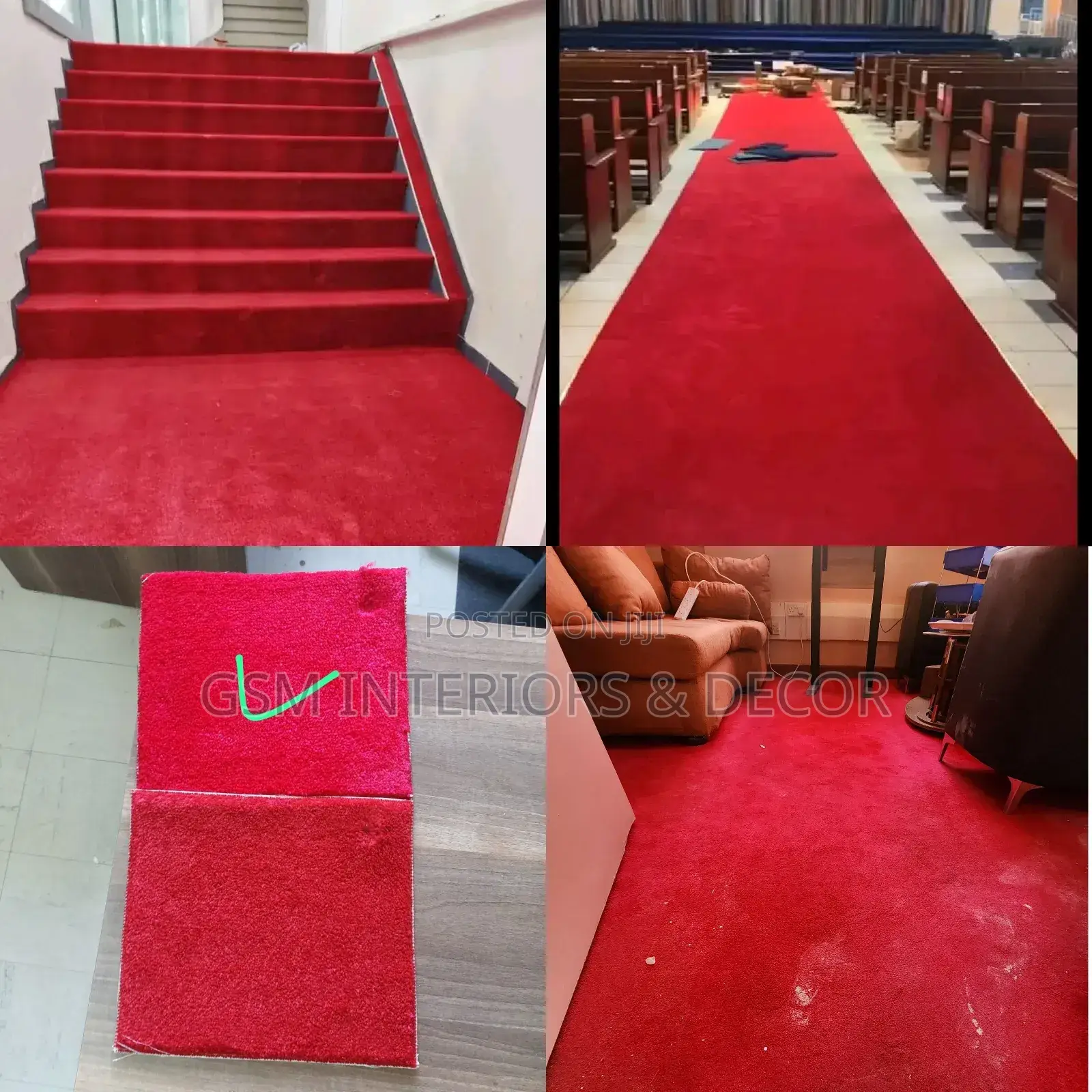 Red Carpets and Maroon_red Wall to Wall Carpets