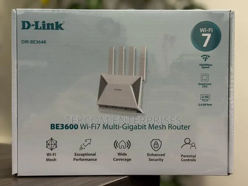 D-Link Dir-Be364k Wi-Fi 7 Dual-Band Mesh Router