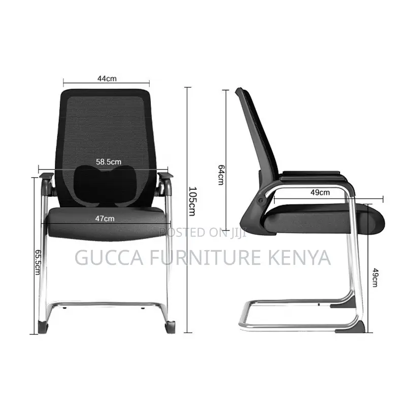 Office Chair: Ergonomic Mesh Back Fixed Frame Office Chair