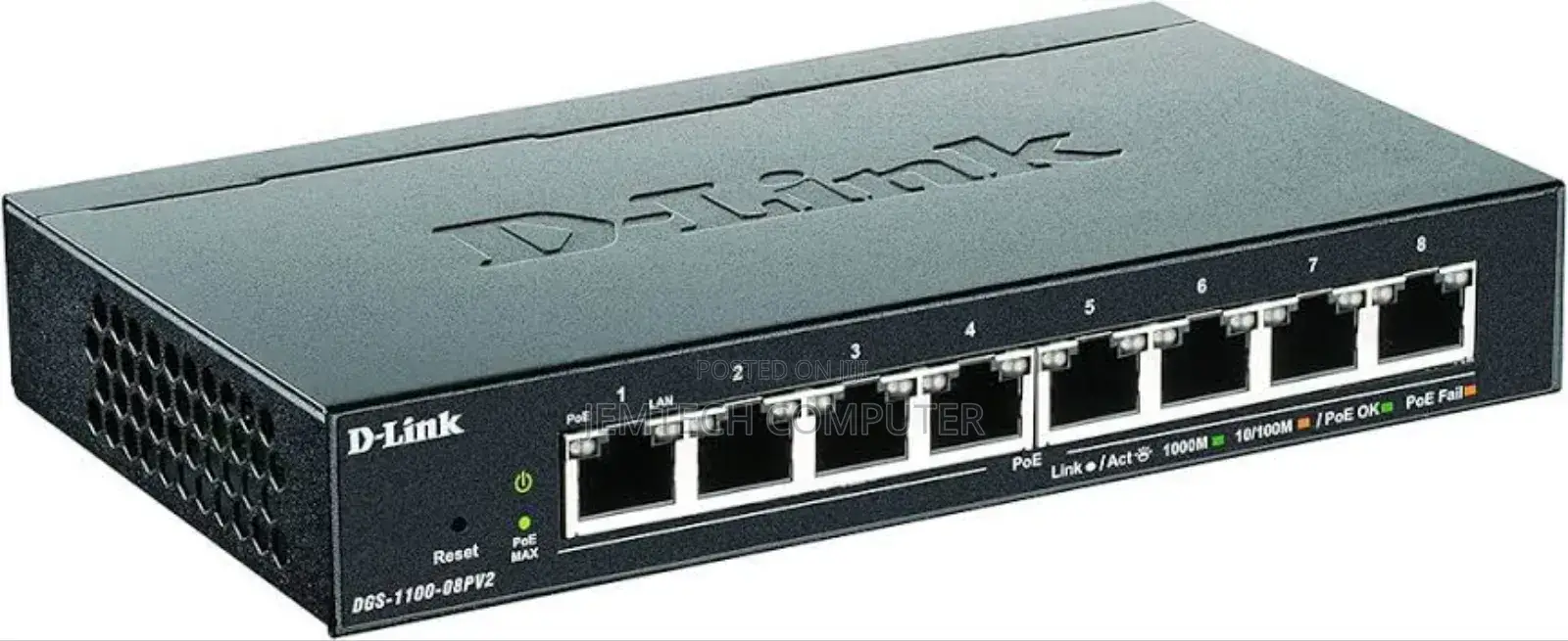 D-Link DGS-1100-8p 8-Port Gigabit Poe Smart-Managed-Switch
