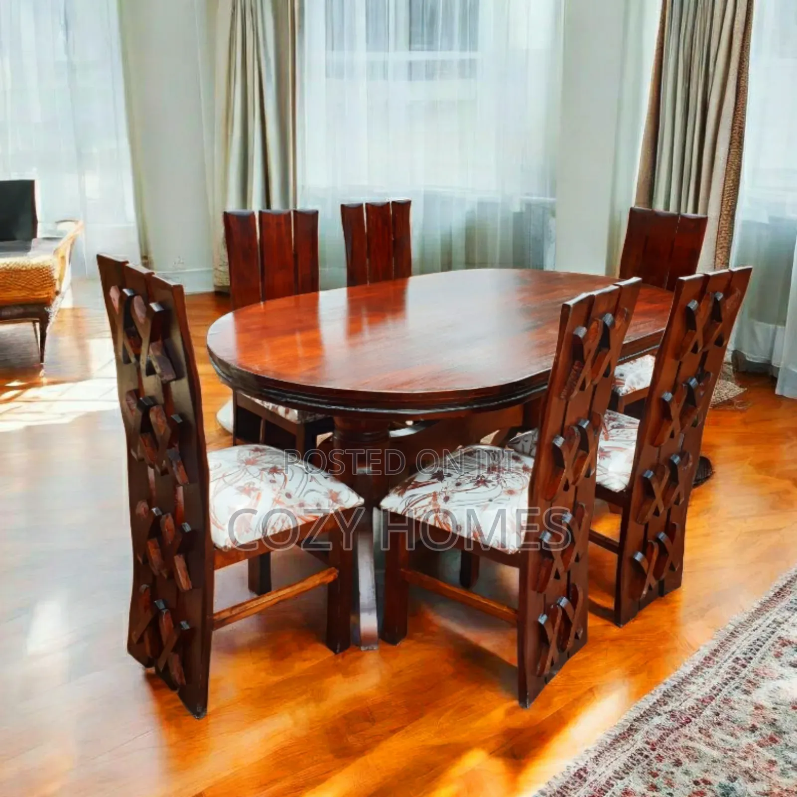 Dining Set, a Heritage, Handcrafted Dining Set, 6 Seater
