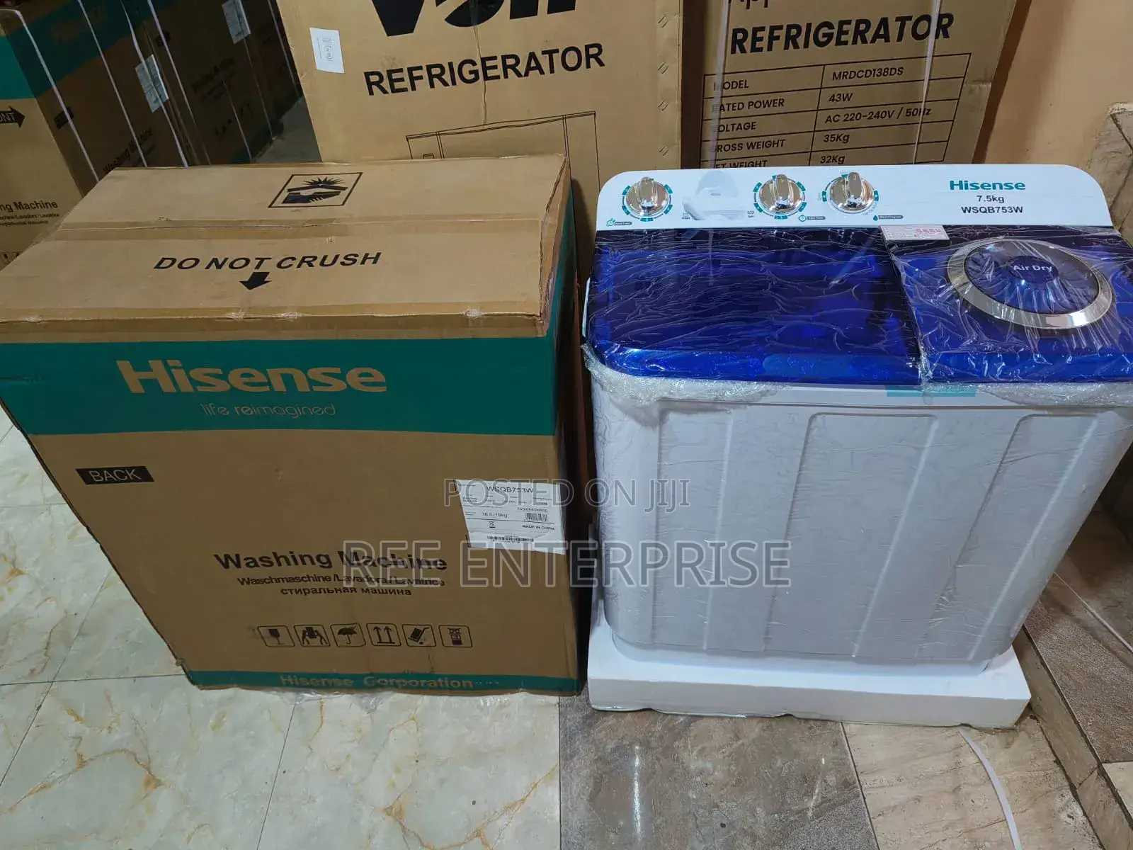 7.5kg Twin Tub Hisense Washing Machine Top Load