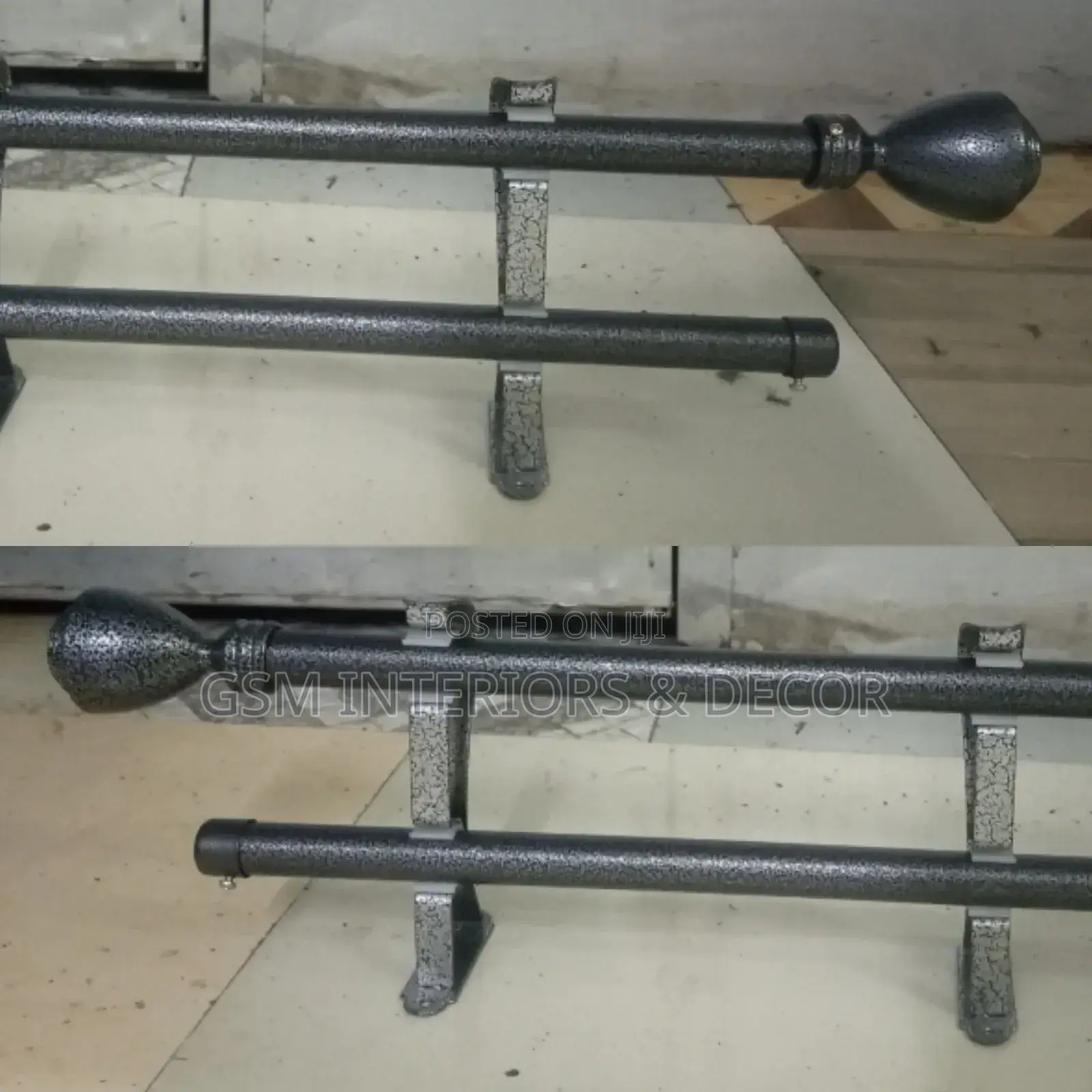 Silver Curtain Rods Jua Kali Coated