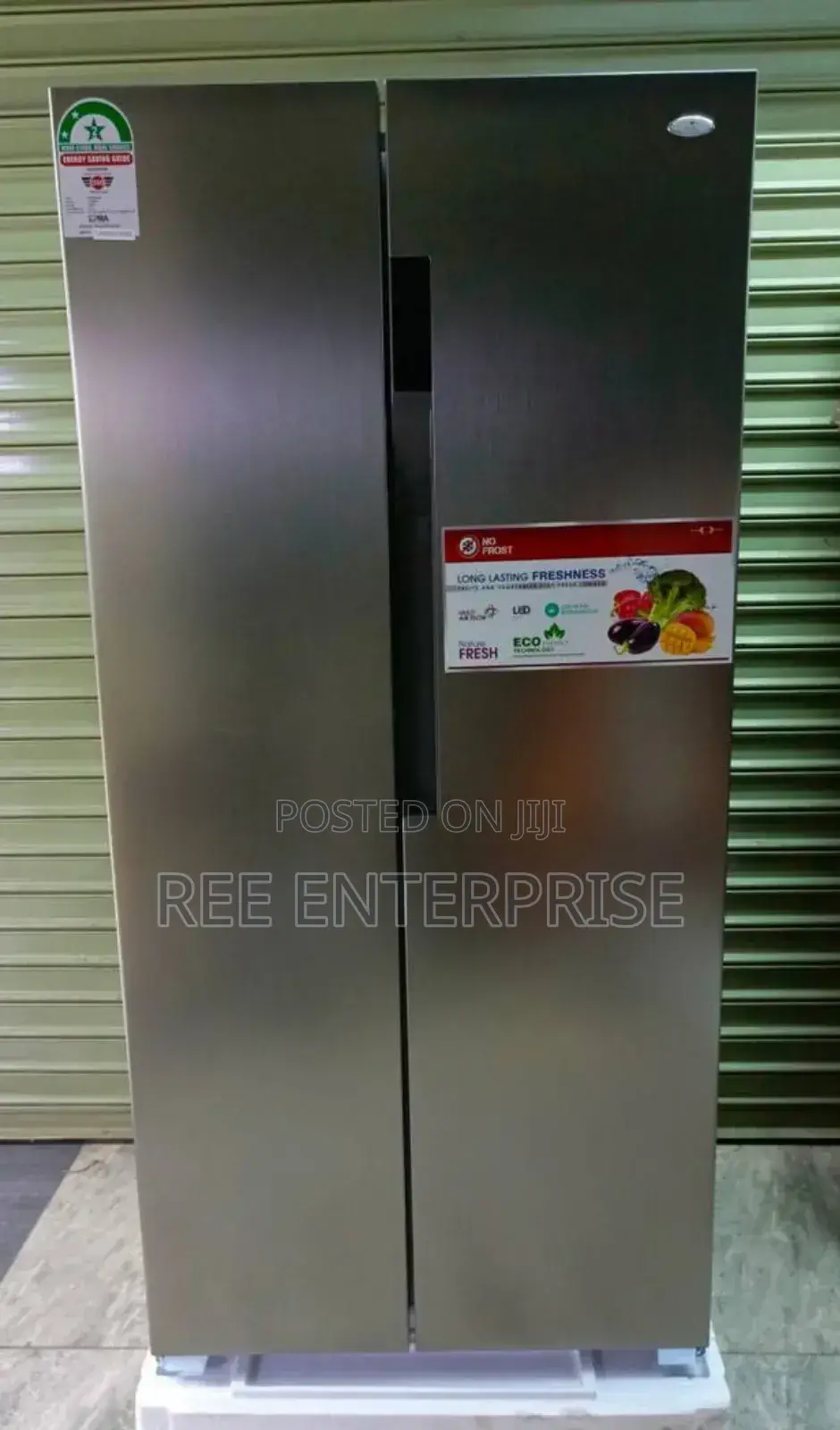 No Frost 430 Litres Tlac Side by Side Grey Refrigerator
