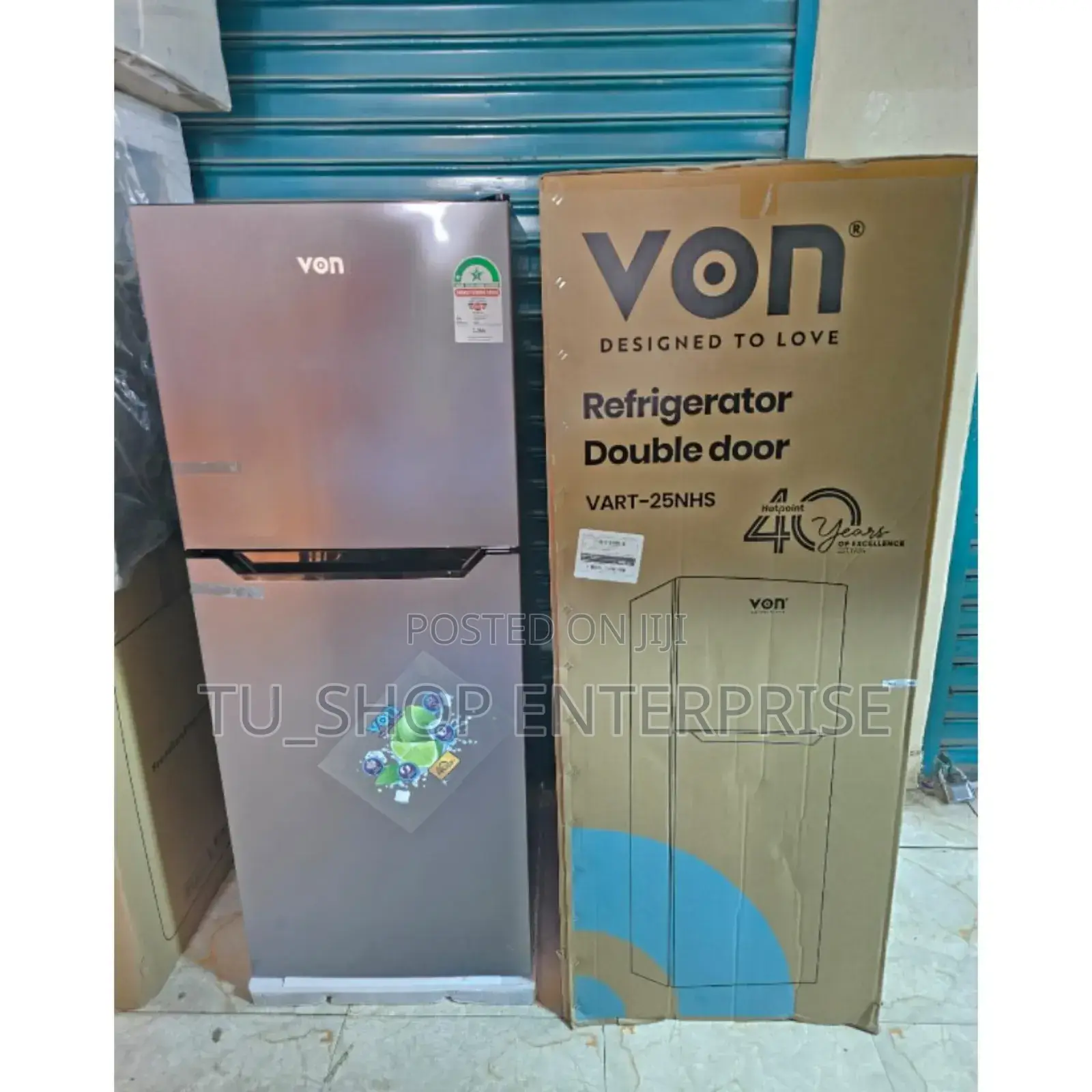 Refrigerator! Von Vart-25nhs Double Door Fridge 220litrs