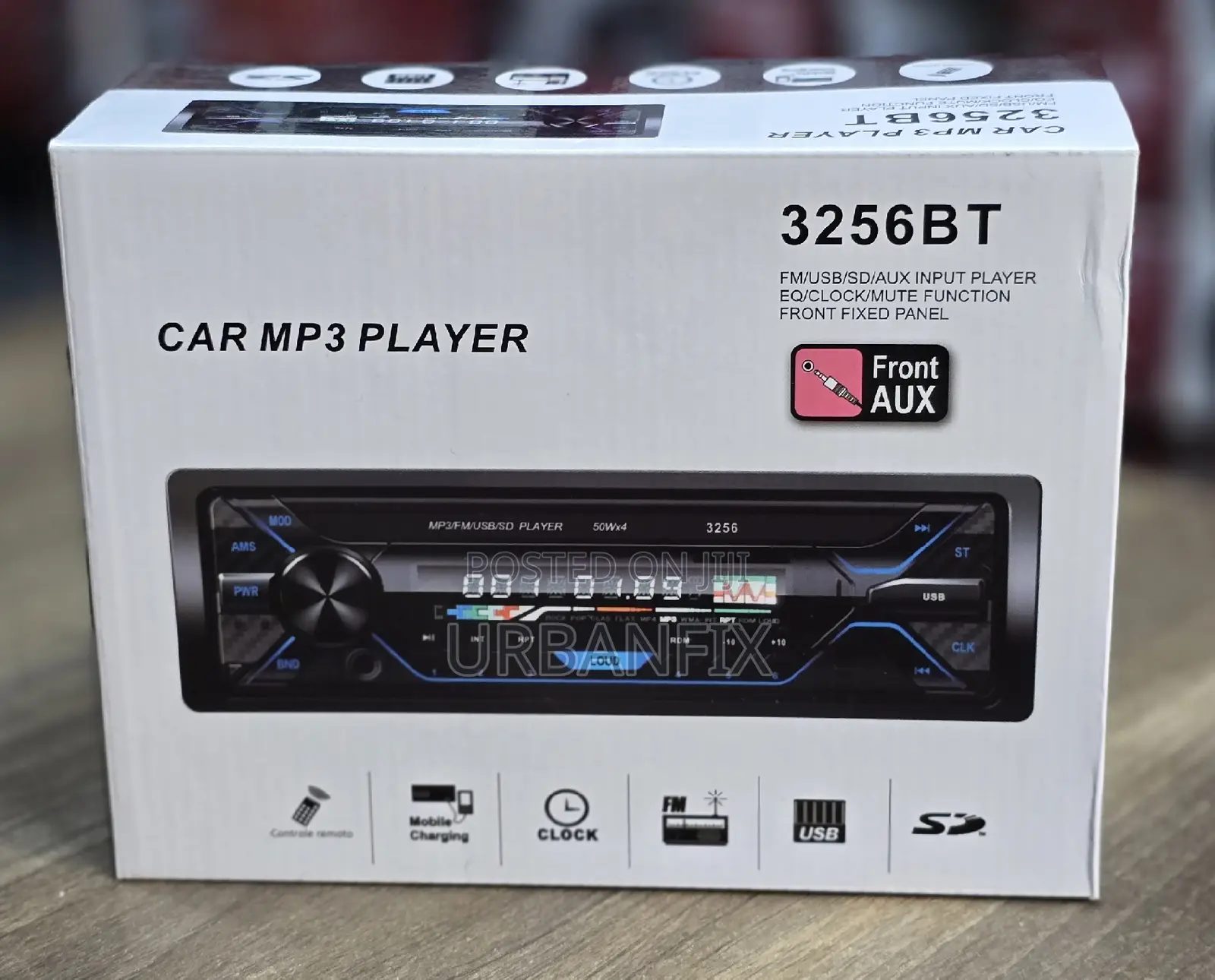 Bluetooth Car Radio With Fm, Usb, Aux and Detachable Face