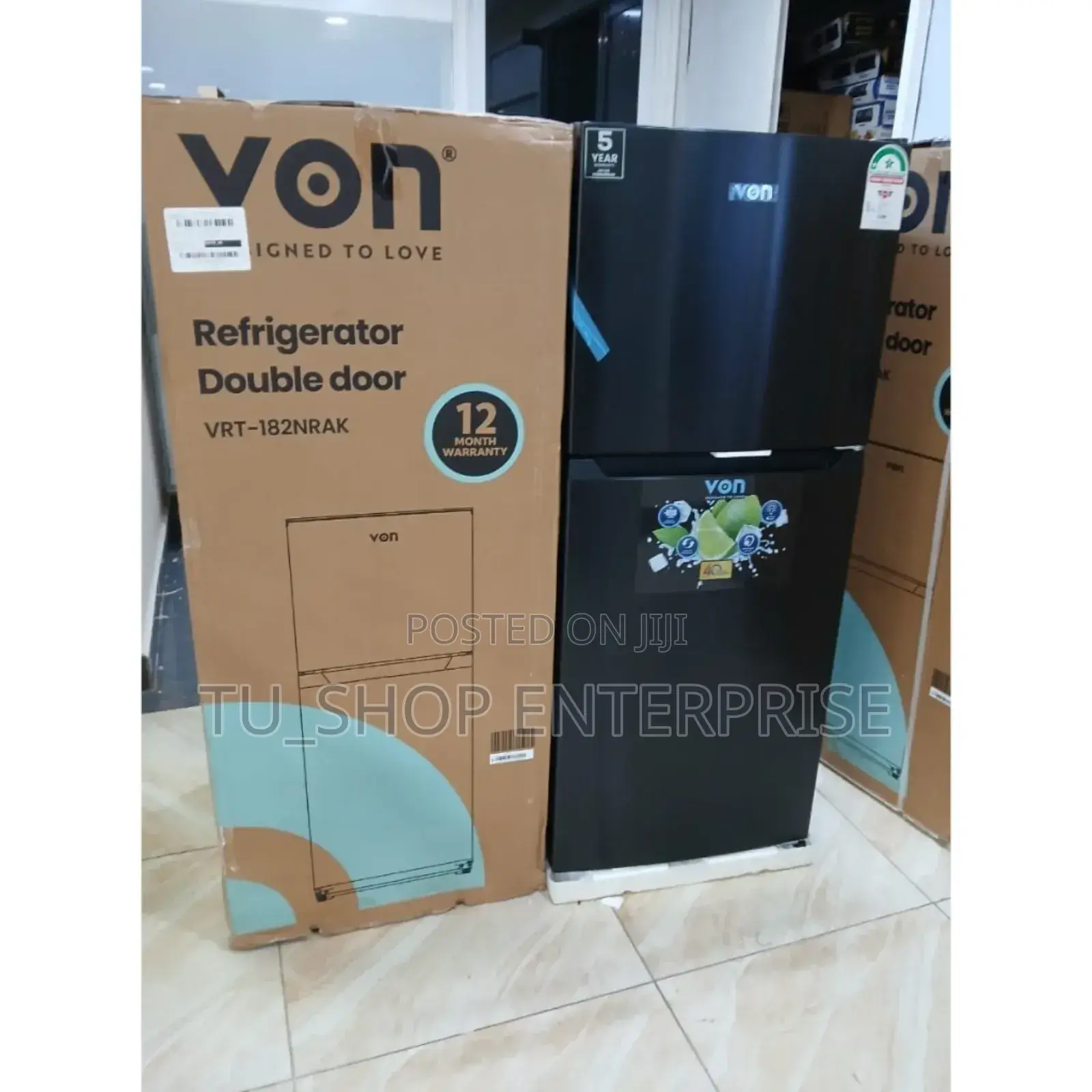Fridge! 182 Litres No Frost Von Fridge ,Dark Inb