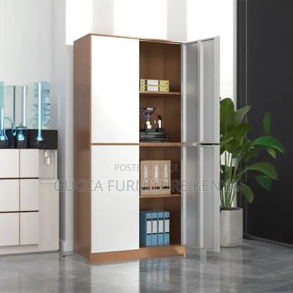 Cabinets: Bend-Resistant Steel 4-Door Storage Cabinet