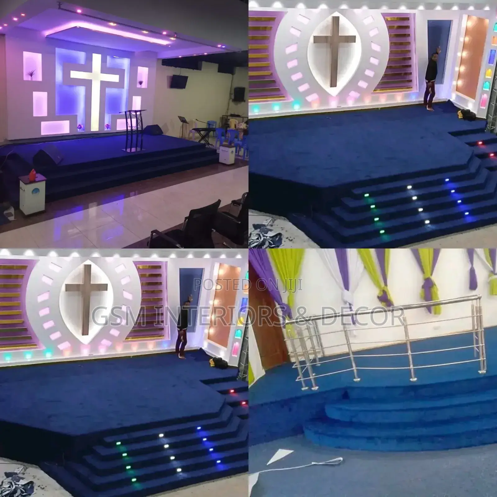 Church Carpets and Altar Carpets With Bluish Lights