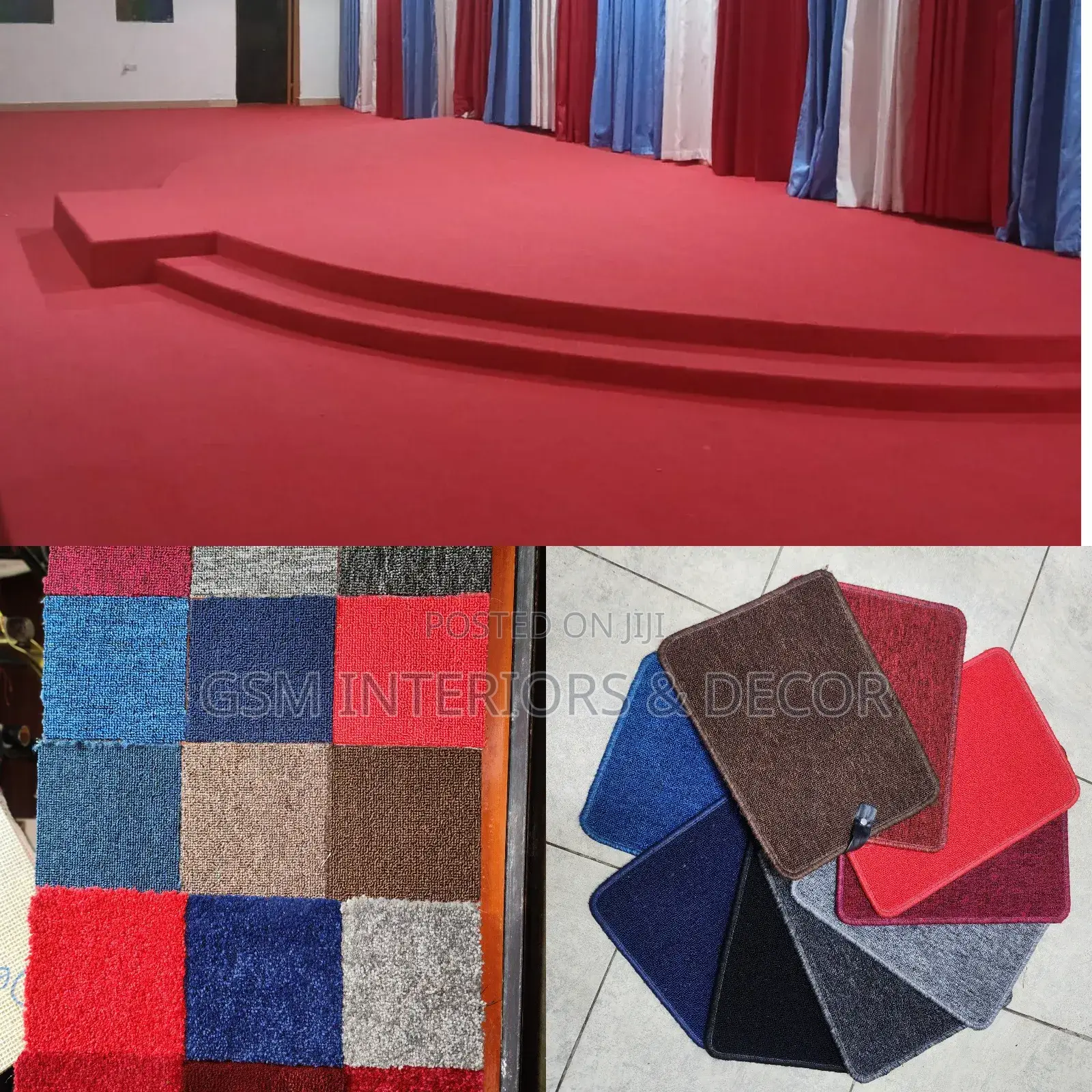 Red Carpets and Office Carpets Chart Boxes