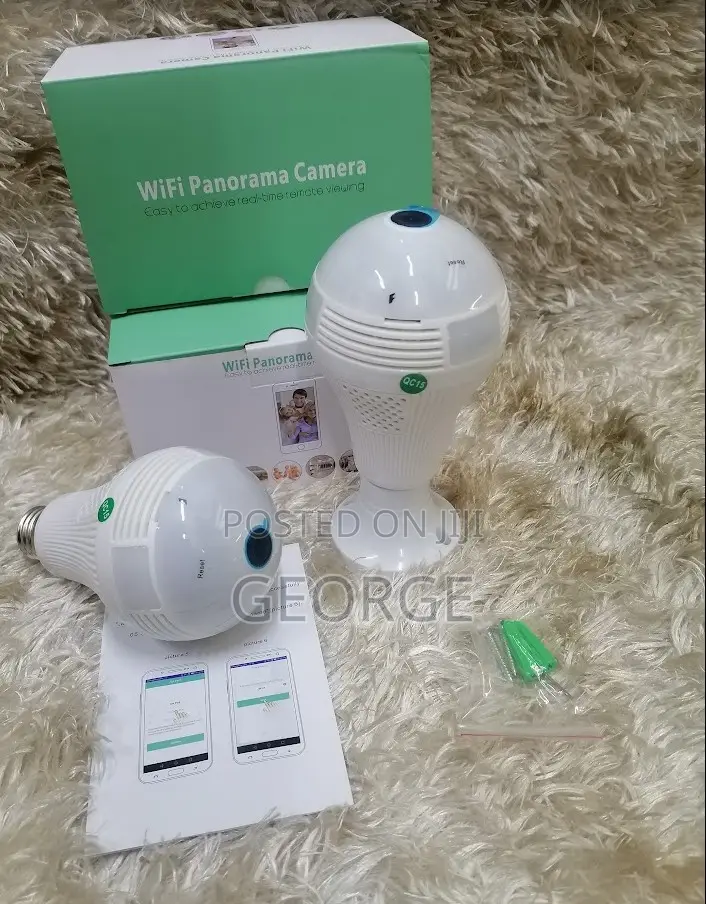 Restocked Security Wifi Bulb Camera-Fisheye Camera