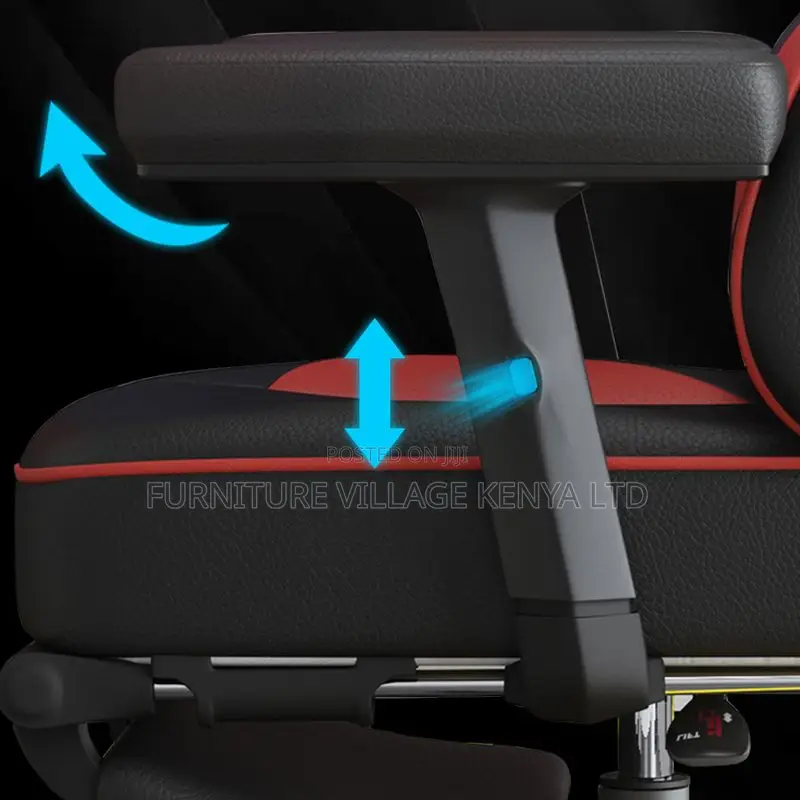 Office Chair:Modern Scarlet Gaming Chair With Leather Pillow