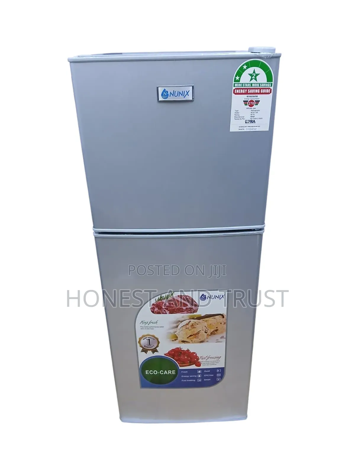 Nunix 138 Litres Double Door Refrigerator
