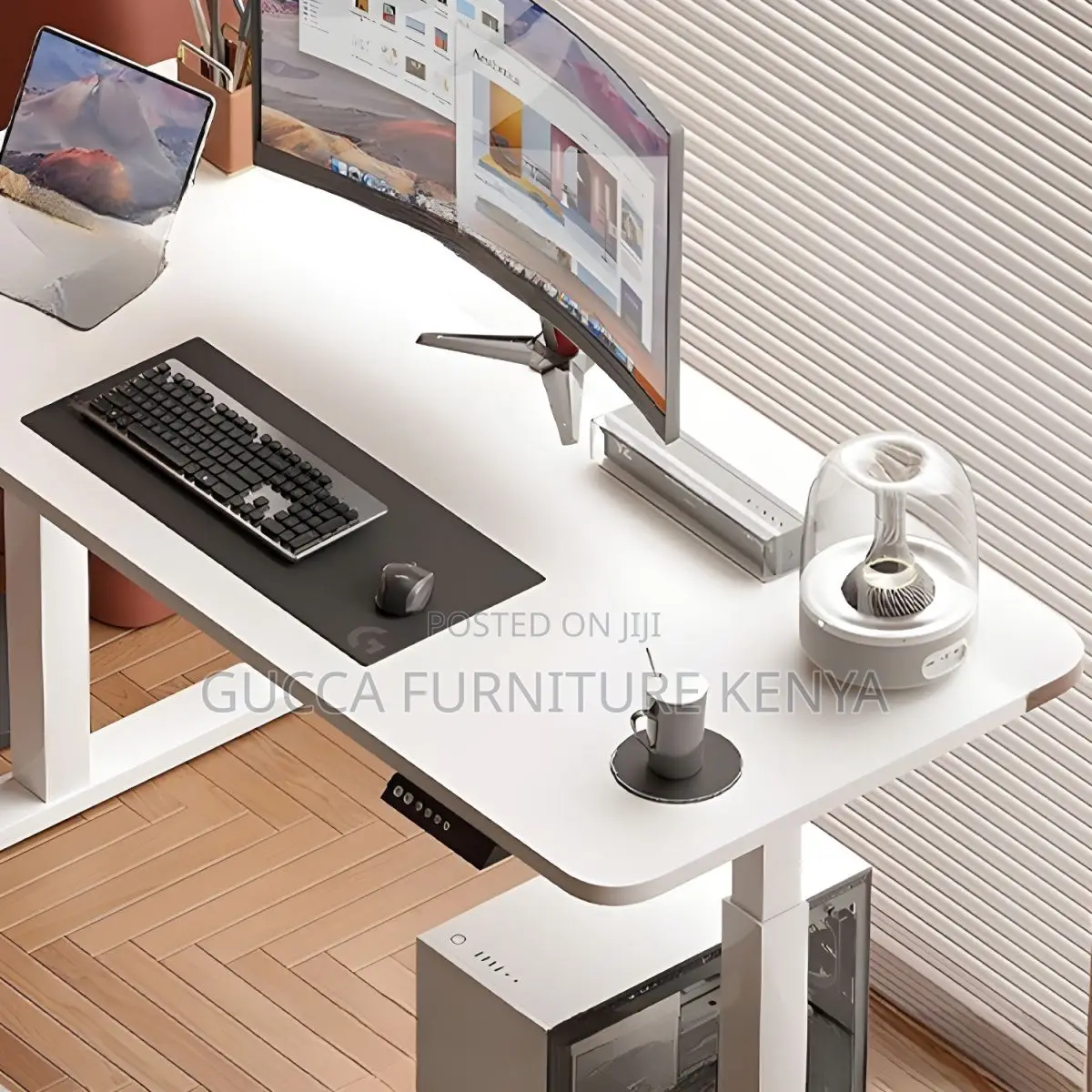 Office Desks:120cm Ergonomic Sitstand Desk With T-leg Design