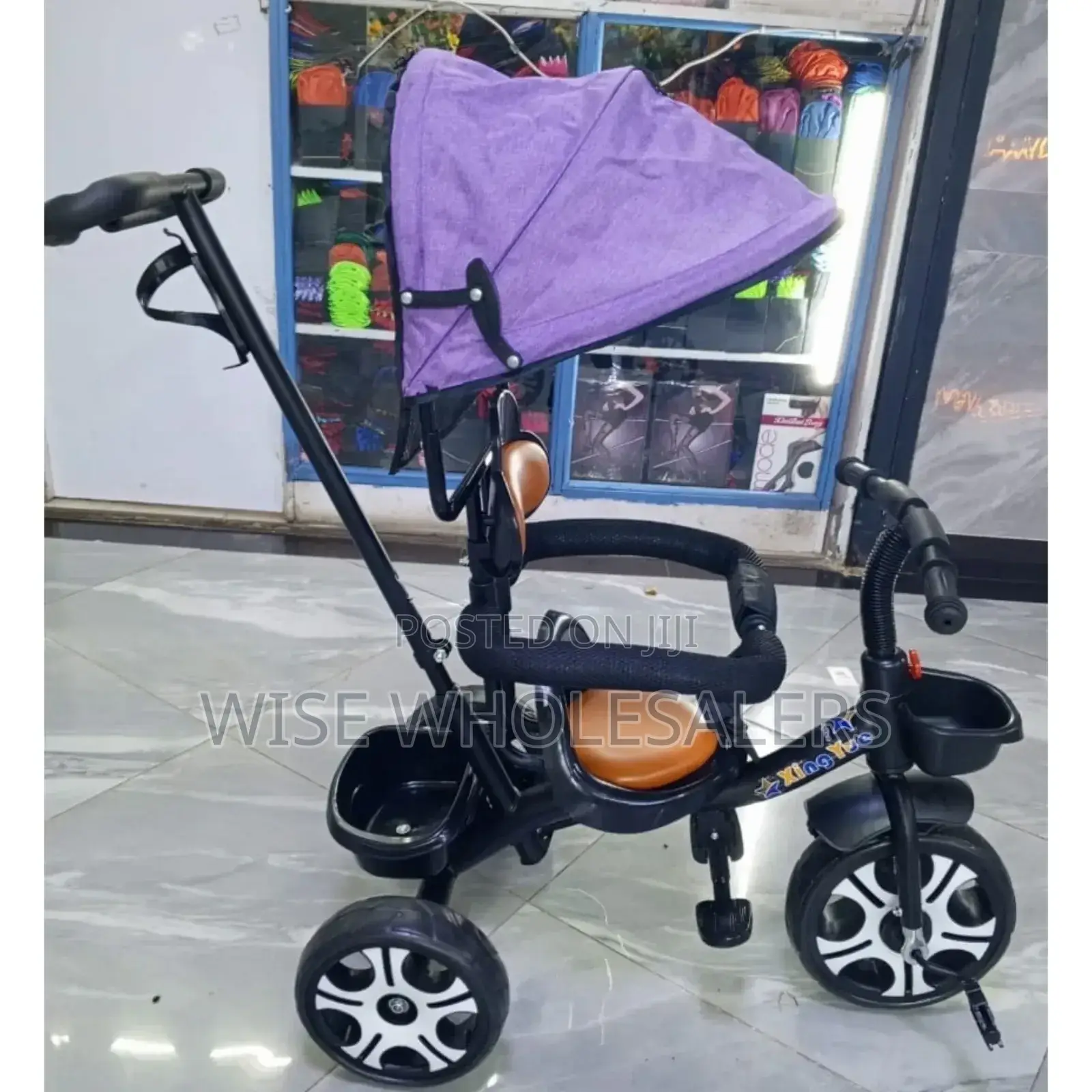 Convertible Kids Tricycle With Canopy and Push Handle