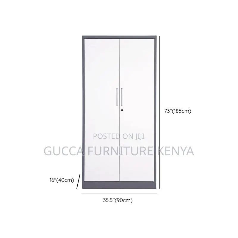 Cabinets: 2-Door Metallic Cabinet With 5 Shelves for Office