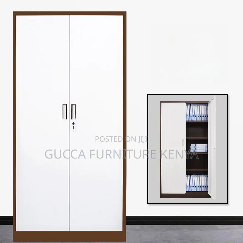 Cabinets: 2-Door Metallic Cabinet With 5 Shelves for Office