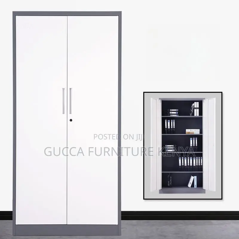 Cabinets: 2-Door Metallic Cabinet With 5 Shelves for Office