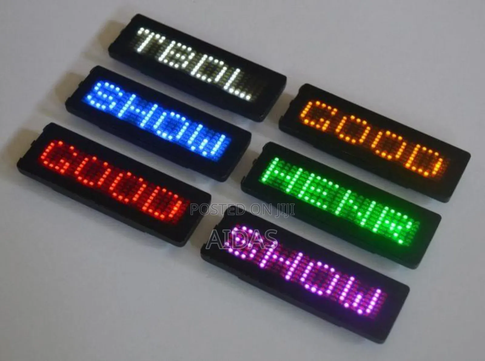 Usb Rechargeable Led Display Badge