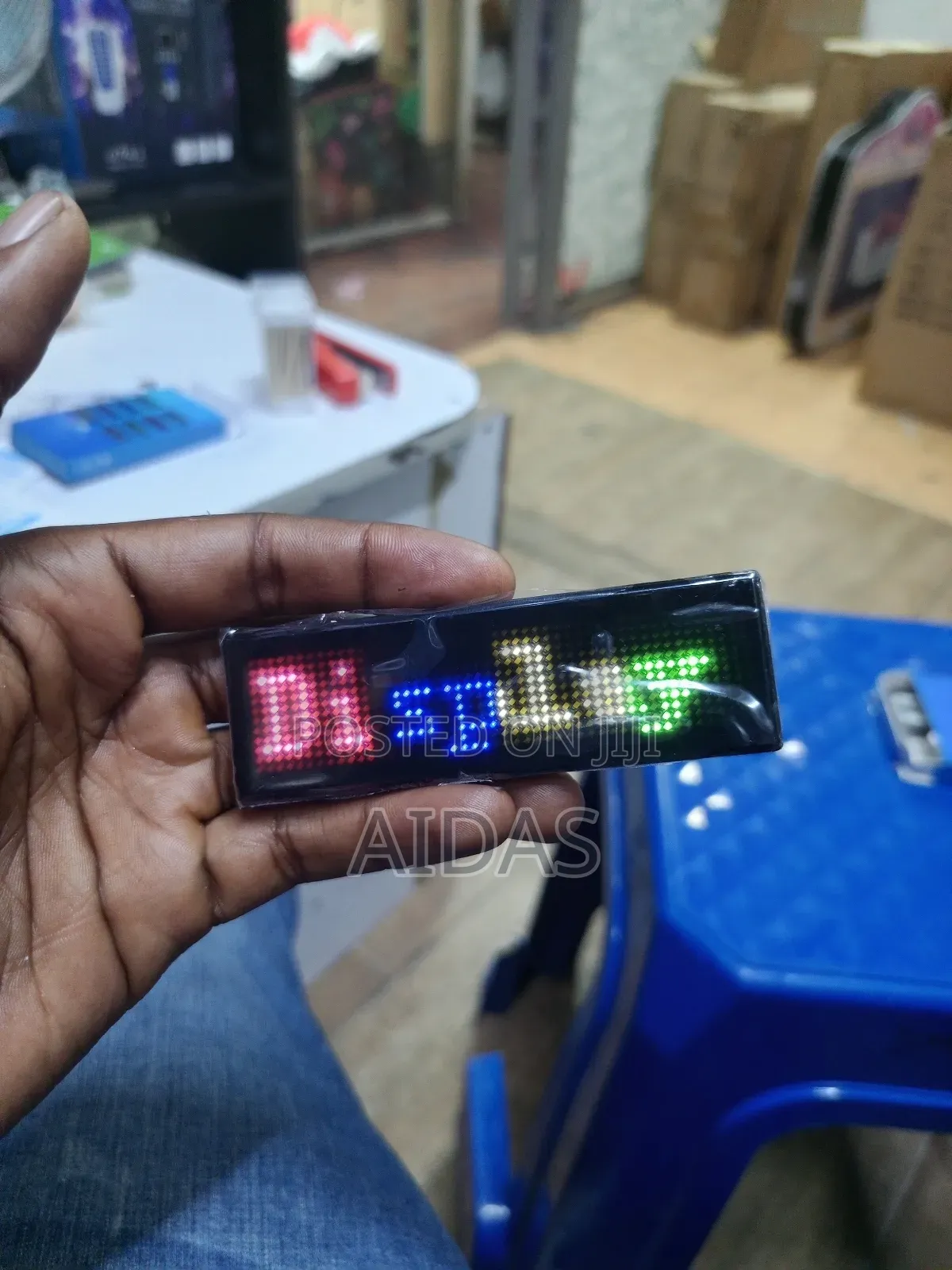 Usb Rechargeable Led Display Badge