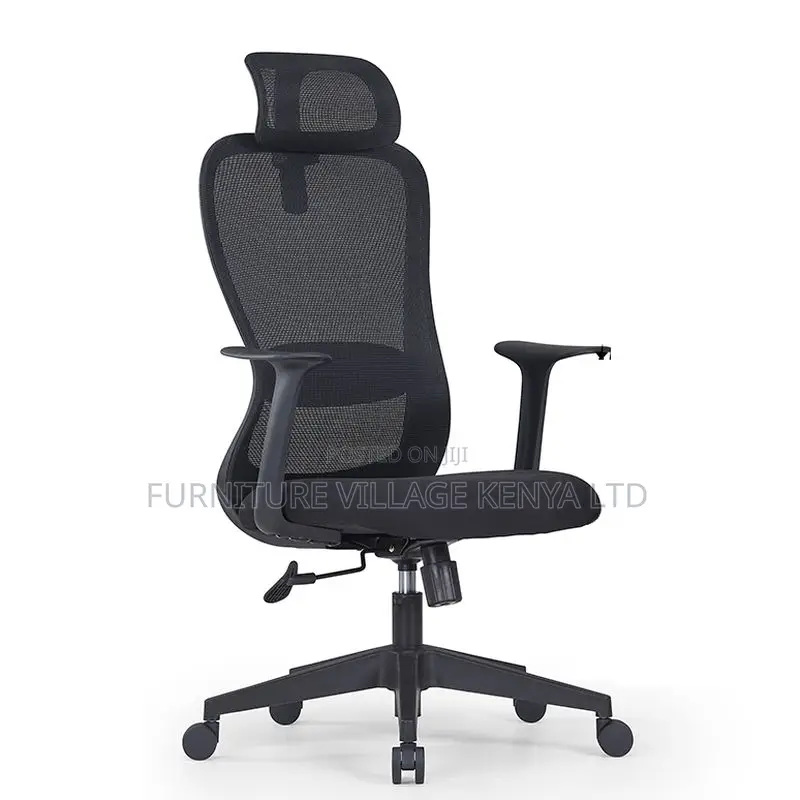Office Chair:Lumbar-Supported Study Chair With Headrest