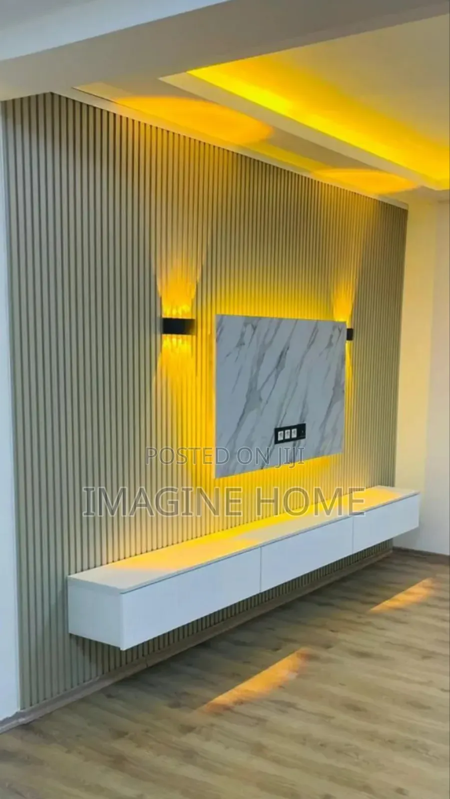 Grey Fluted Wall Panels