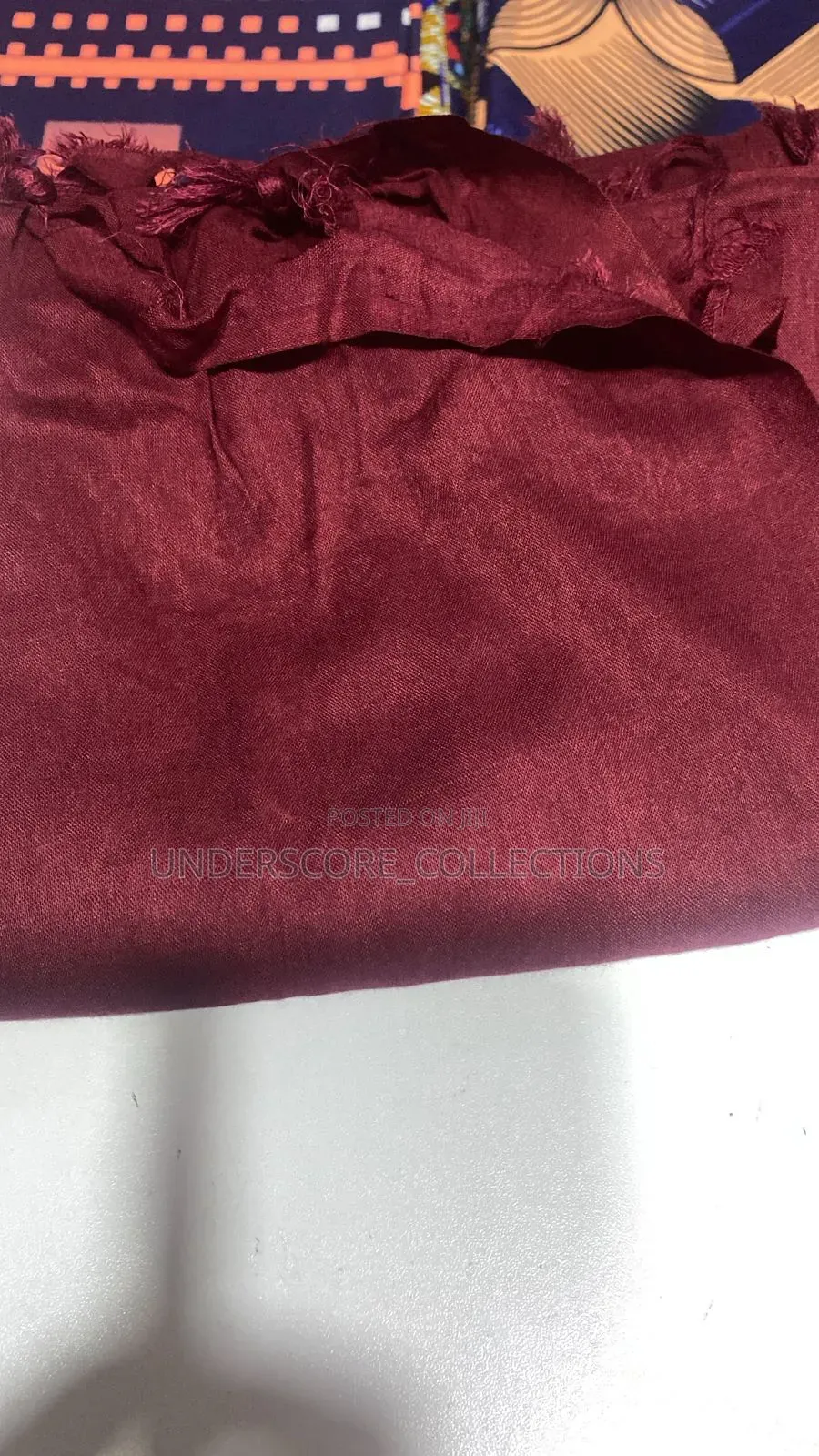 Maroon and Red Printable Cotton Lesos