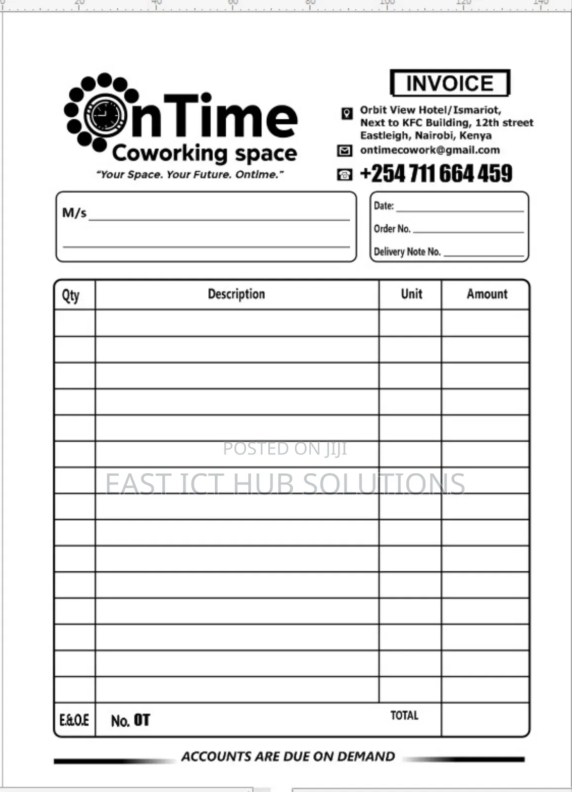 Receipt Books Design and Printing