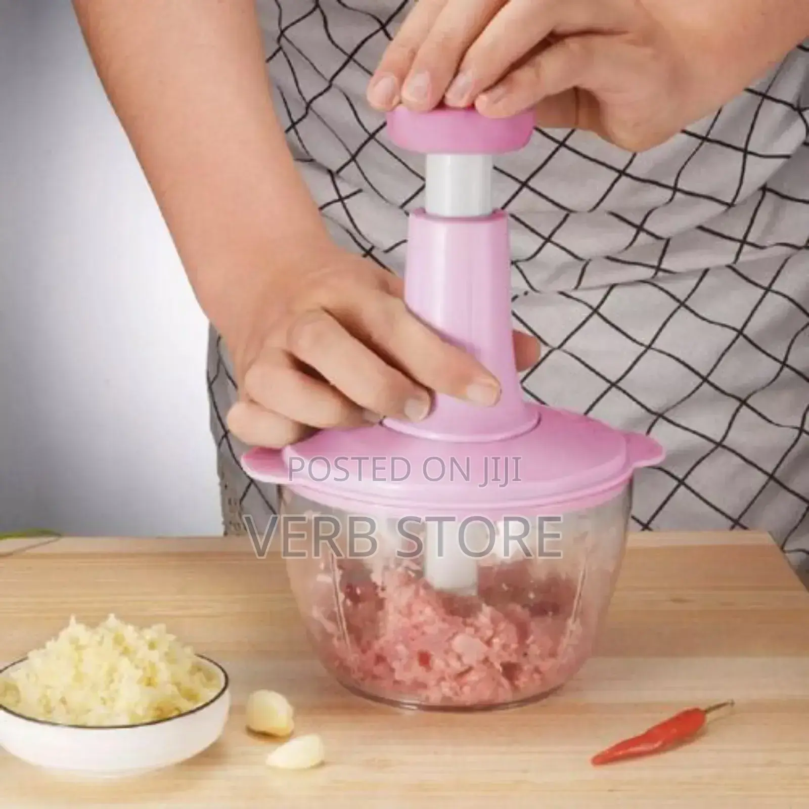*1.5l Manual Food Chopper, With 3 Curved Steel Blades