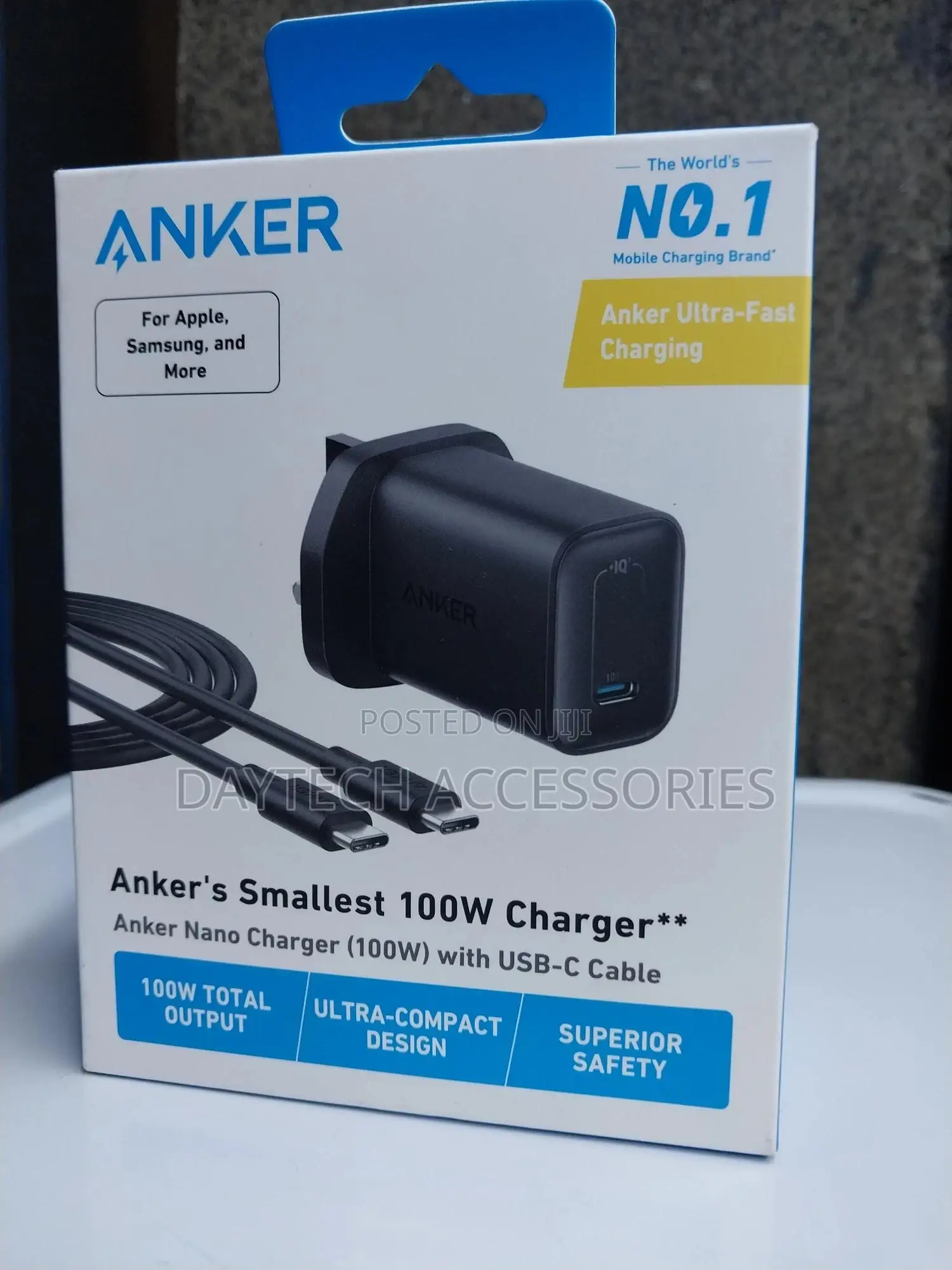 Anker Nano Charger 100w With Usb-C Cable