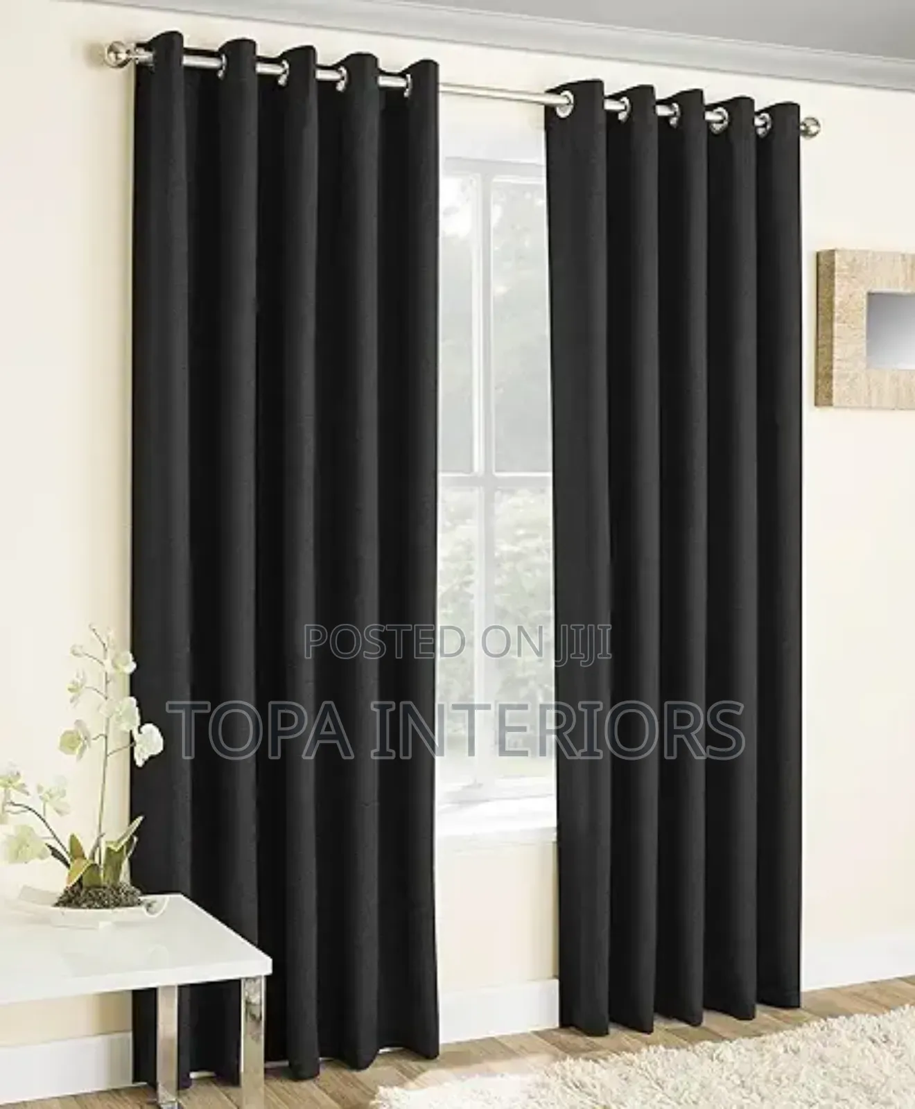 Elegant Black Window Curtains for House Privacy and Decor