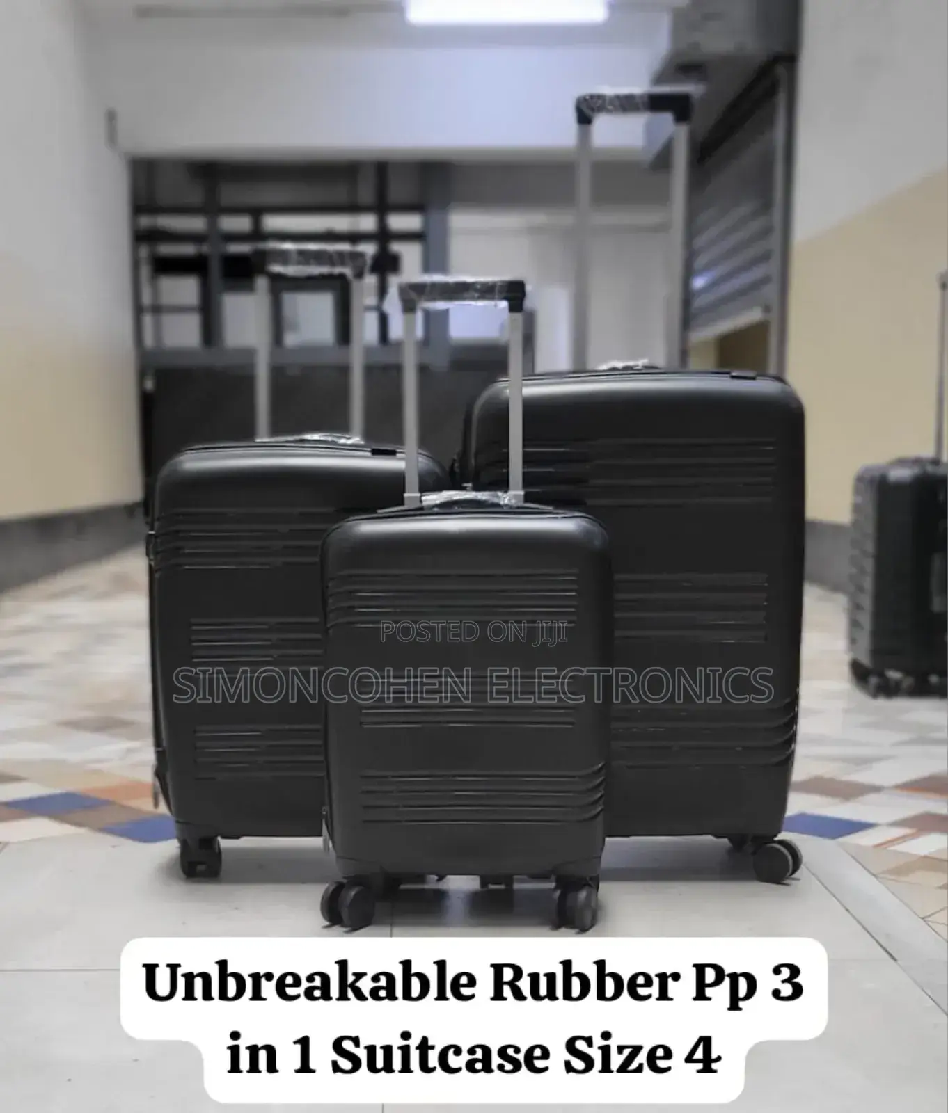 3 in 1 Unbreakable Rubber Pp Suitcase