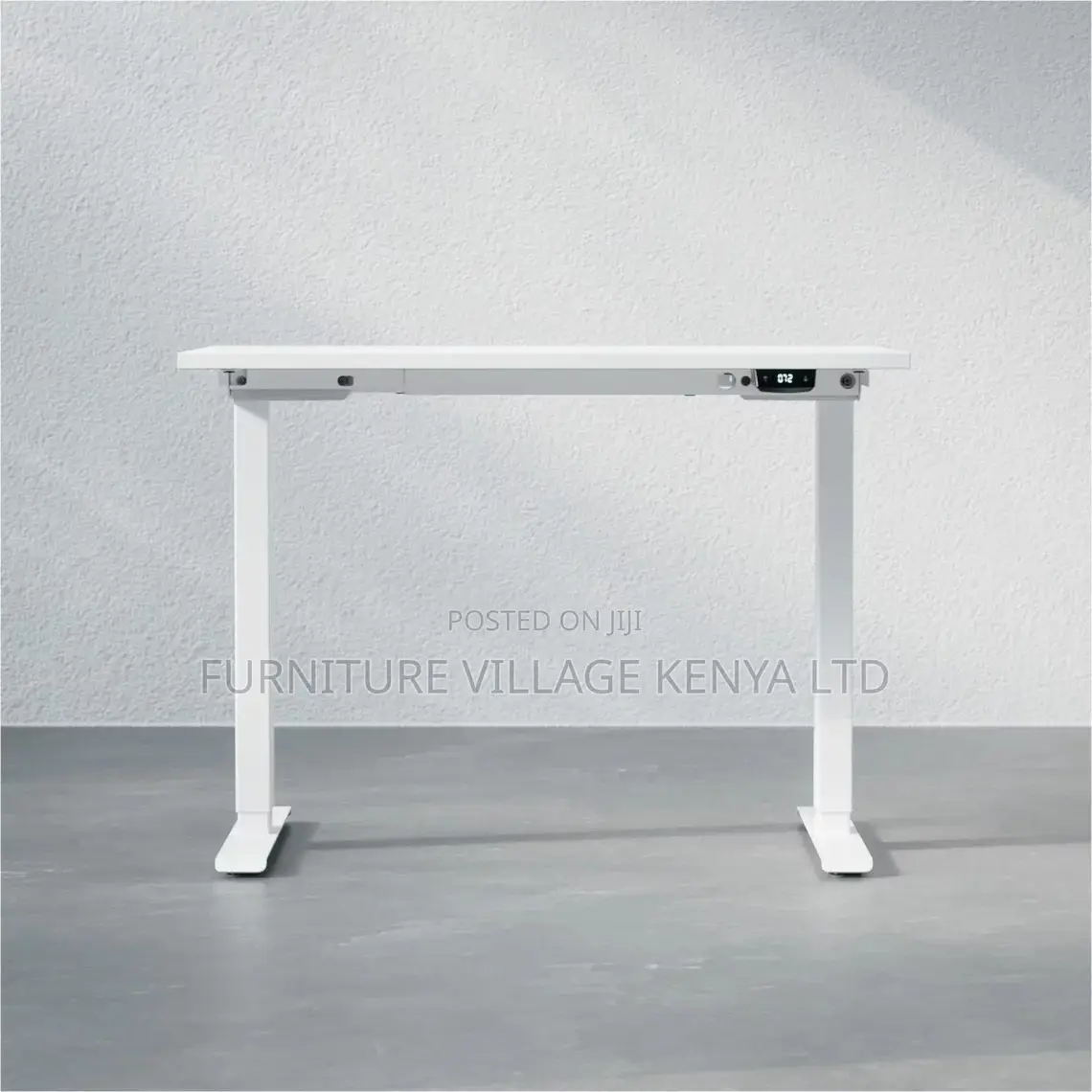 Office Desk:120cm Ergonomic Electric Wood White Office Desk