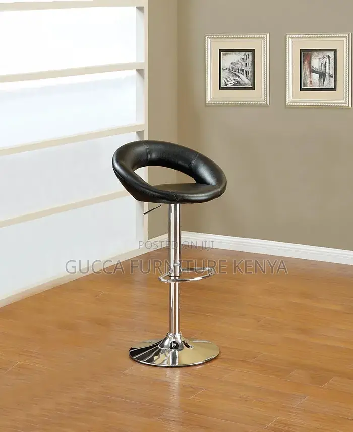Office Stool: Round Adjustable Stool With Tulip Base