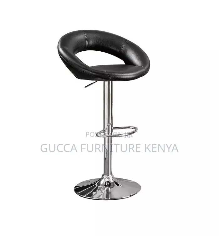 Office Stool: Round Adjustable Stool With Tulip Base