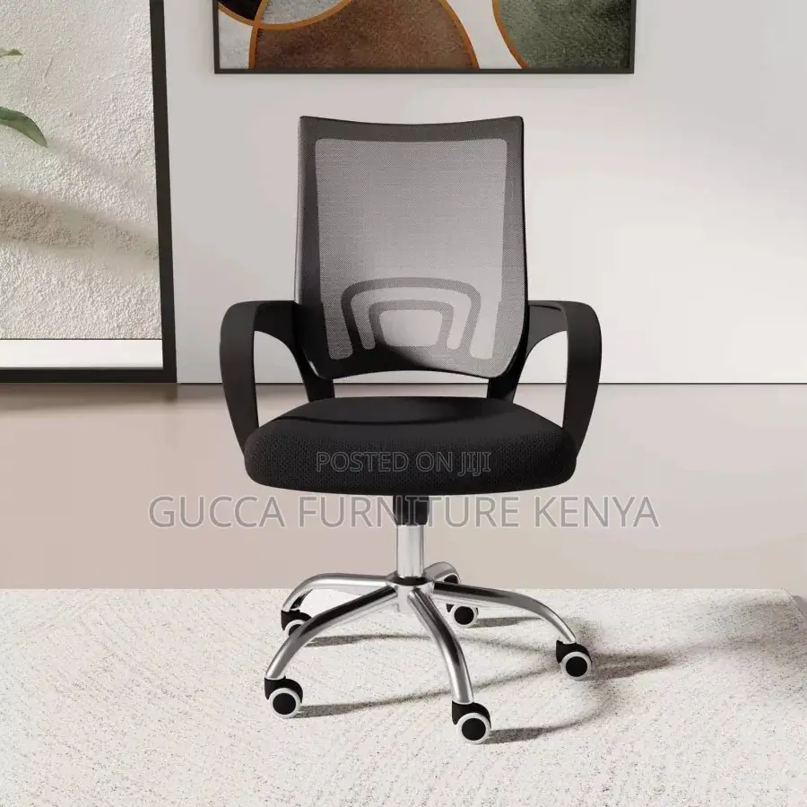 Office Chair:Swivel Chair Mesh Fabric Breathable Backrest