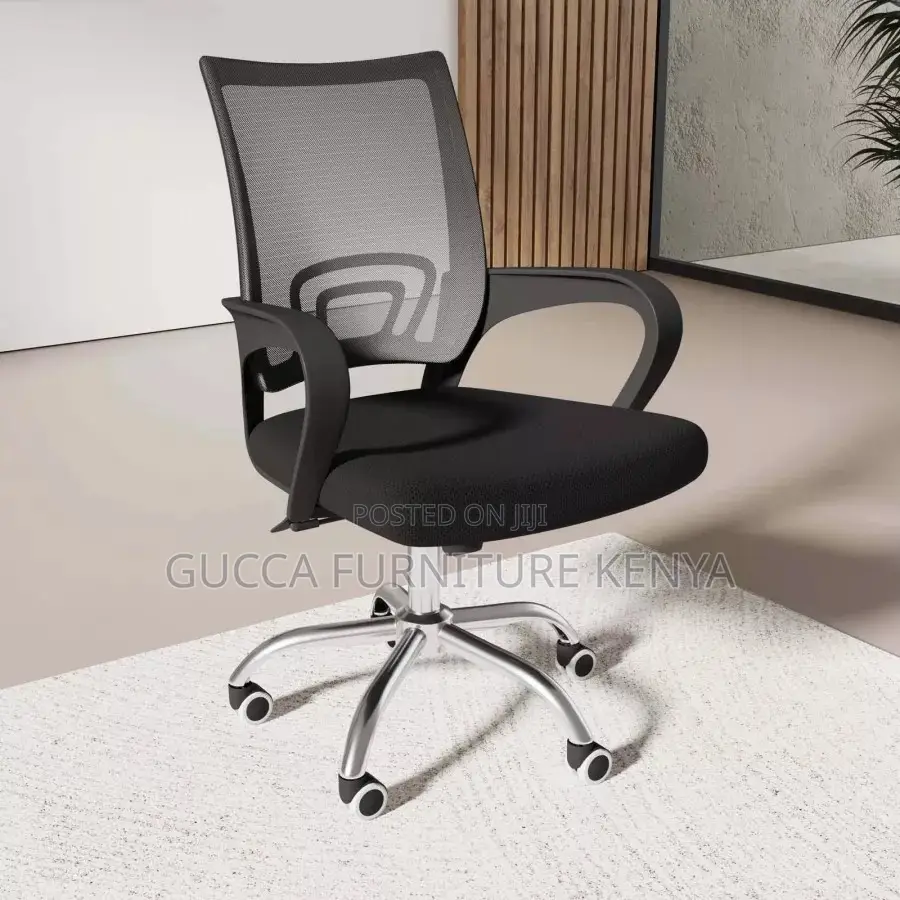 Office Chair:Swivel Chair Mesh Fabric Breathable Backrest