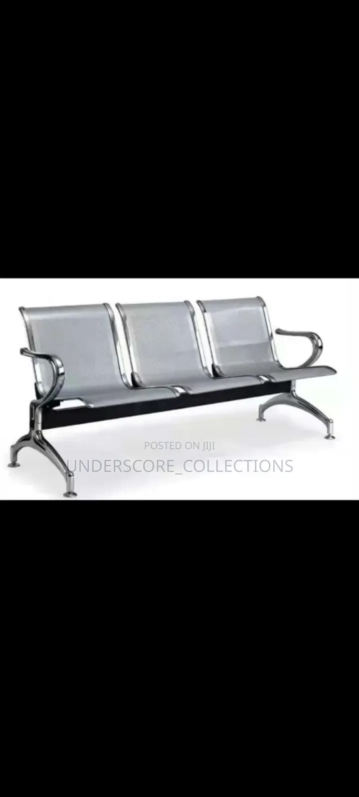 Hospital Silver Unpadded Waiting Chairs