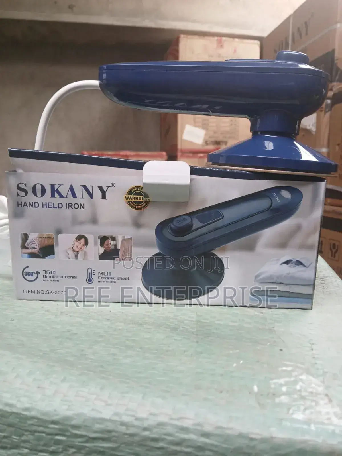 Sokany Hand Held Steam Iron Box Now Available