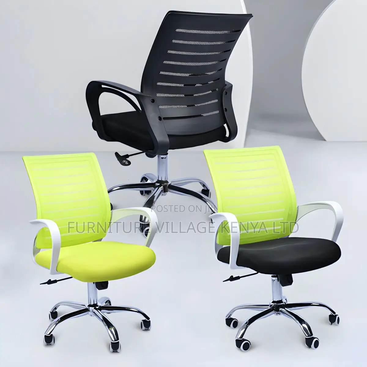 Office Chair:Strong Mesh Stylish Fixed-Arm Work Chair