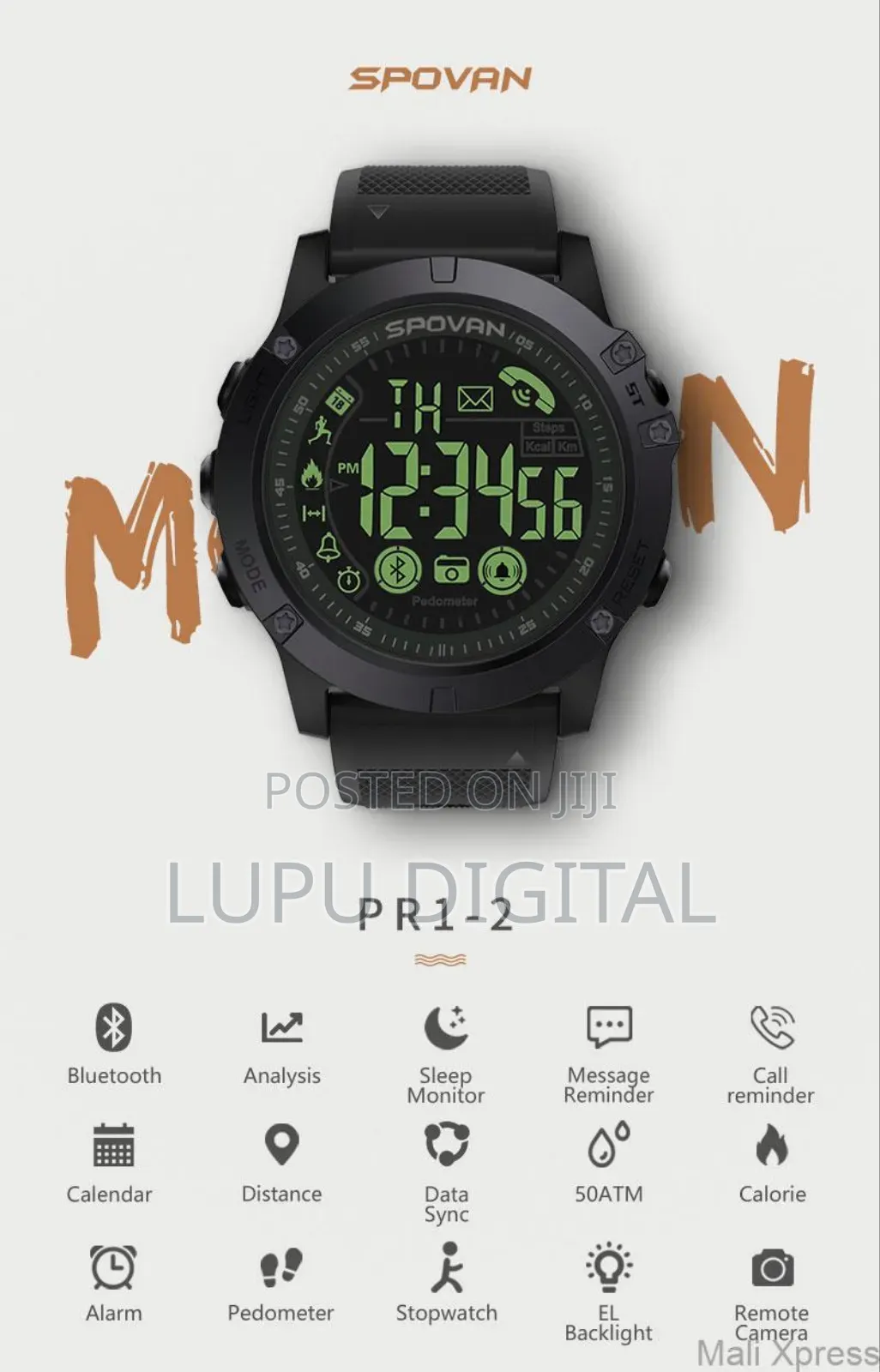 Spovan Waterproof Watch