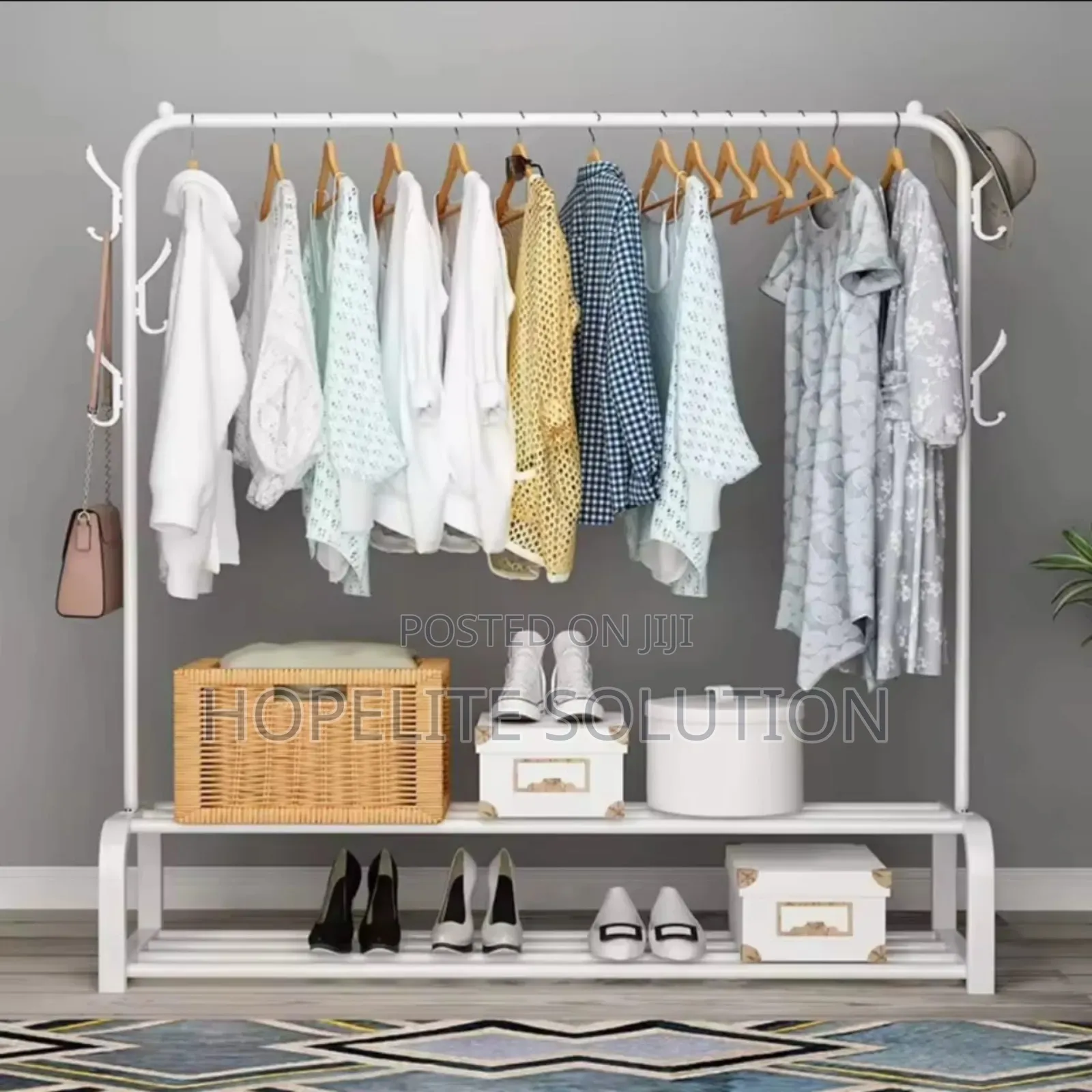 Cloth Rack With Lower Storage
