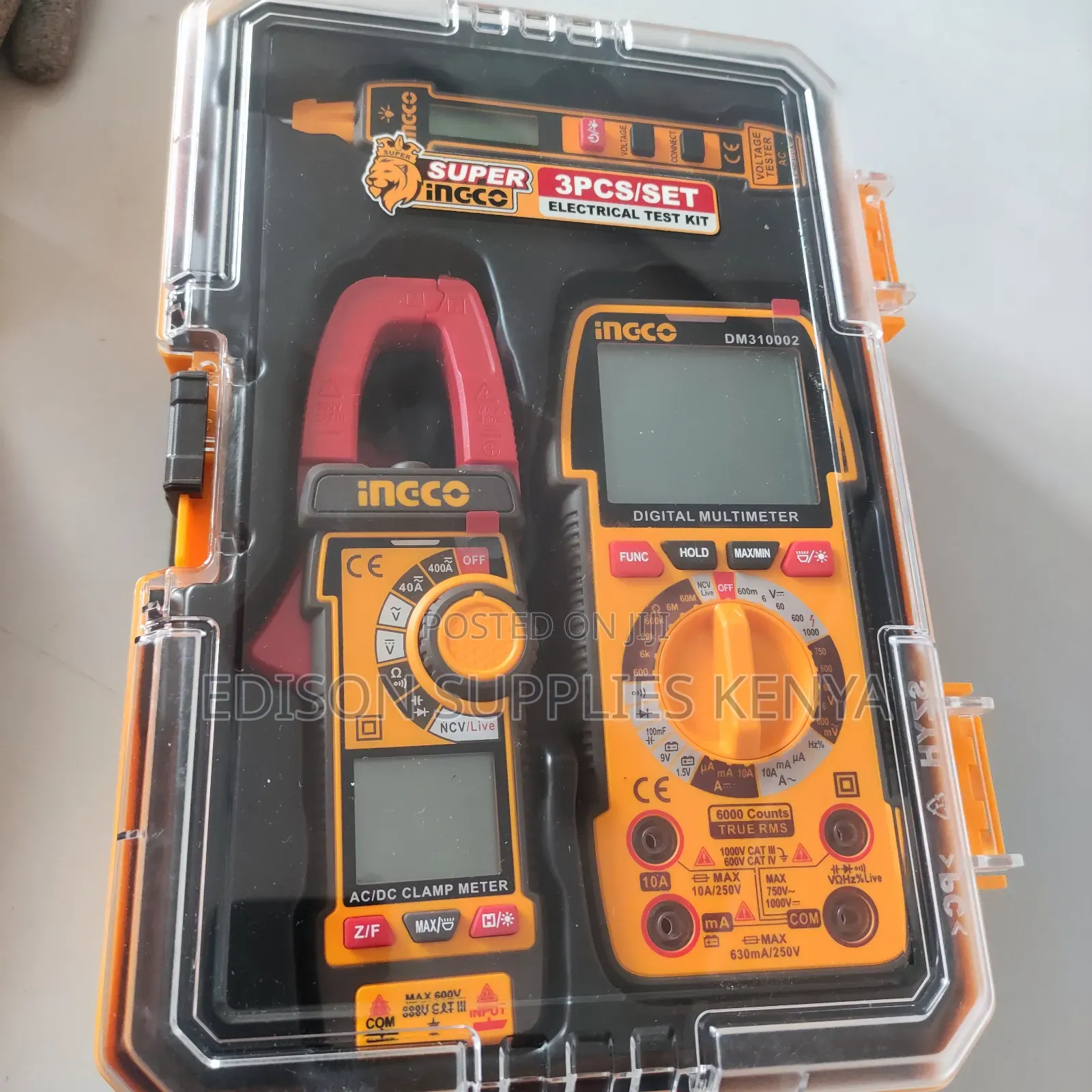 Electrical Test Kit Ingco 3pc Digital Multimeter Clamp Meter 1000v